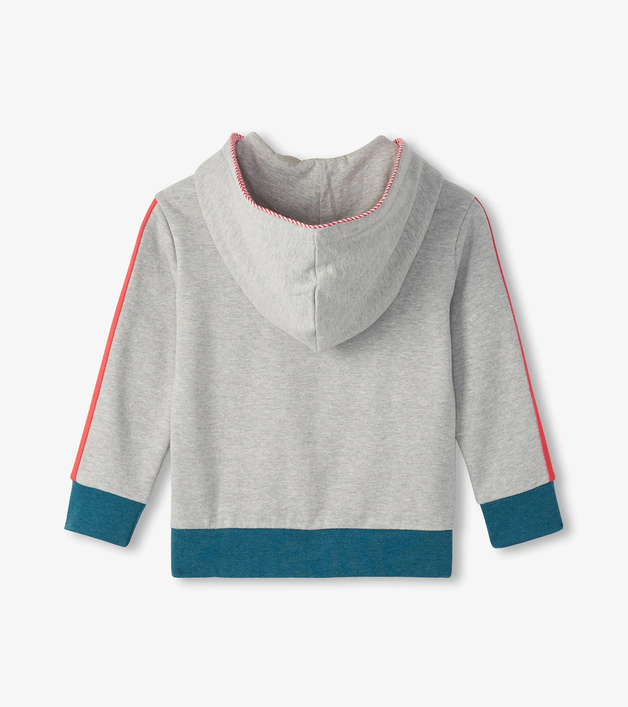 Boys Athletic Grey Zip-Up Hoodie -Hatley