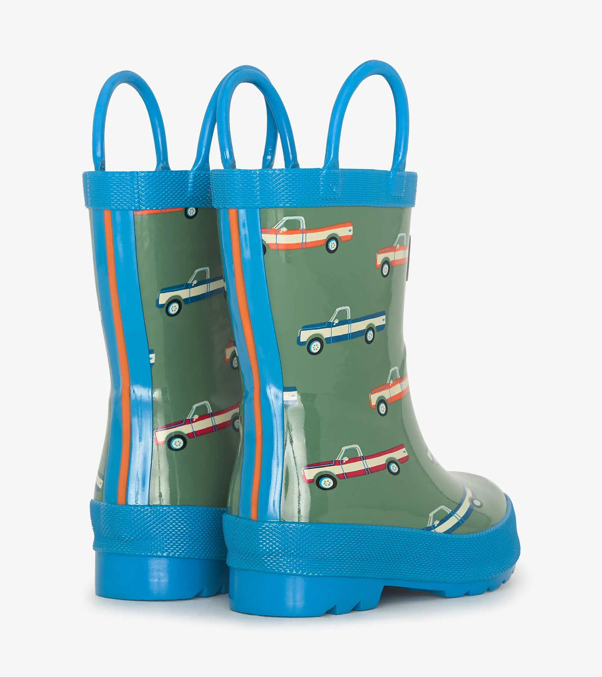 Boys Big Trucks Rain Boots with Handles -Hatley
