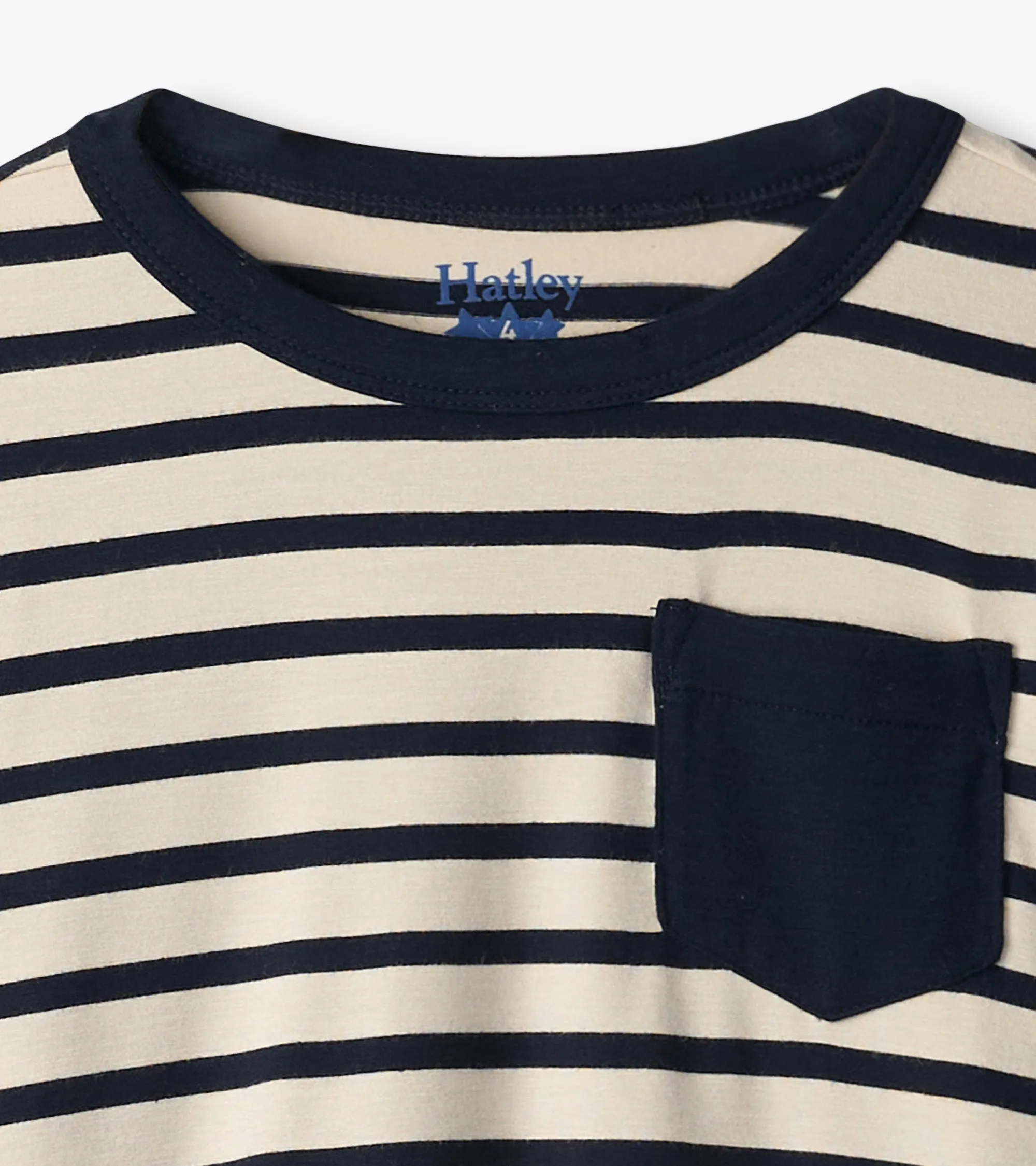 Boys Black & Cream Long Sleeve Bamboo T-Shirt -Hatley