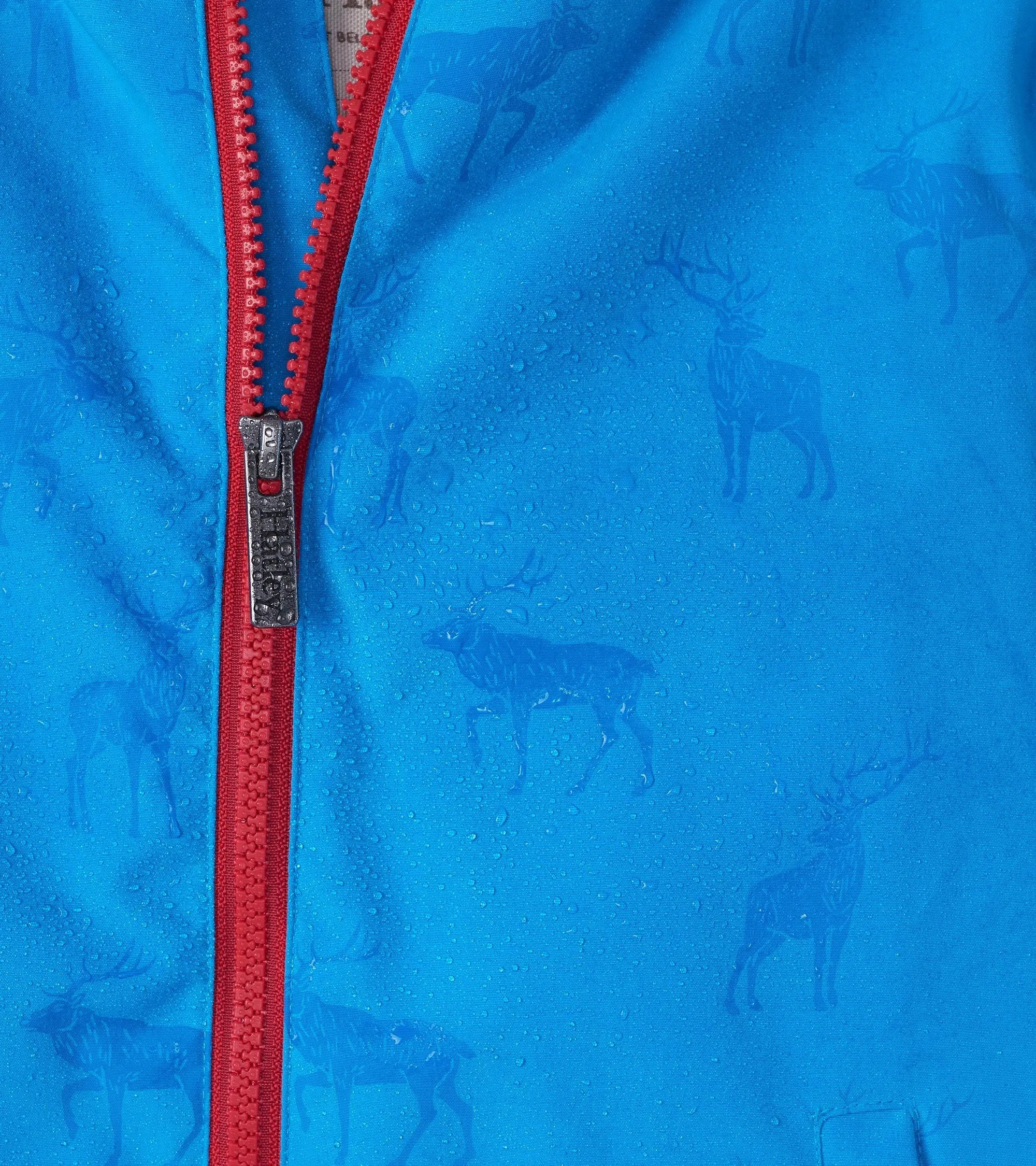 Boys Blue Elks Zip-Up Lightweight Rain Jacket -Hatley