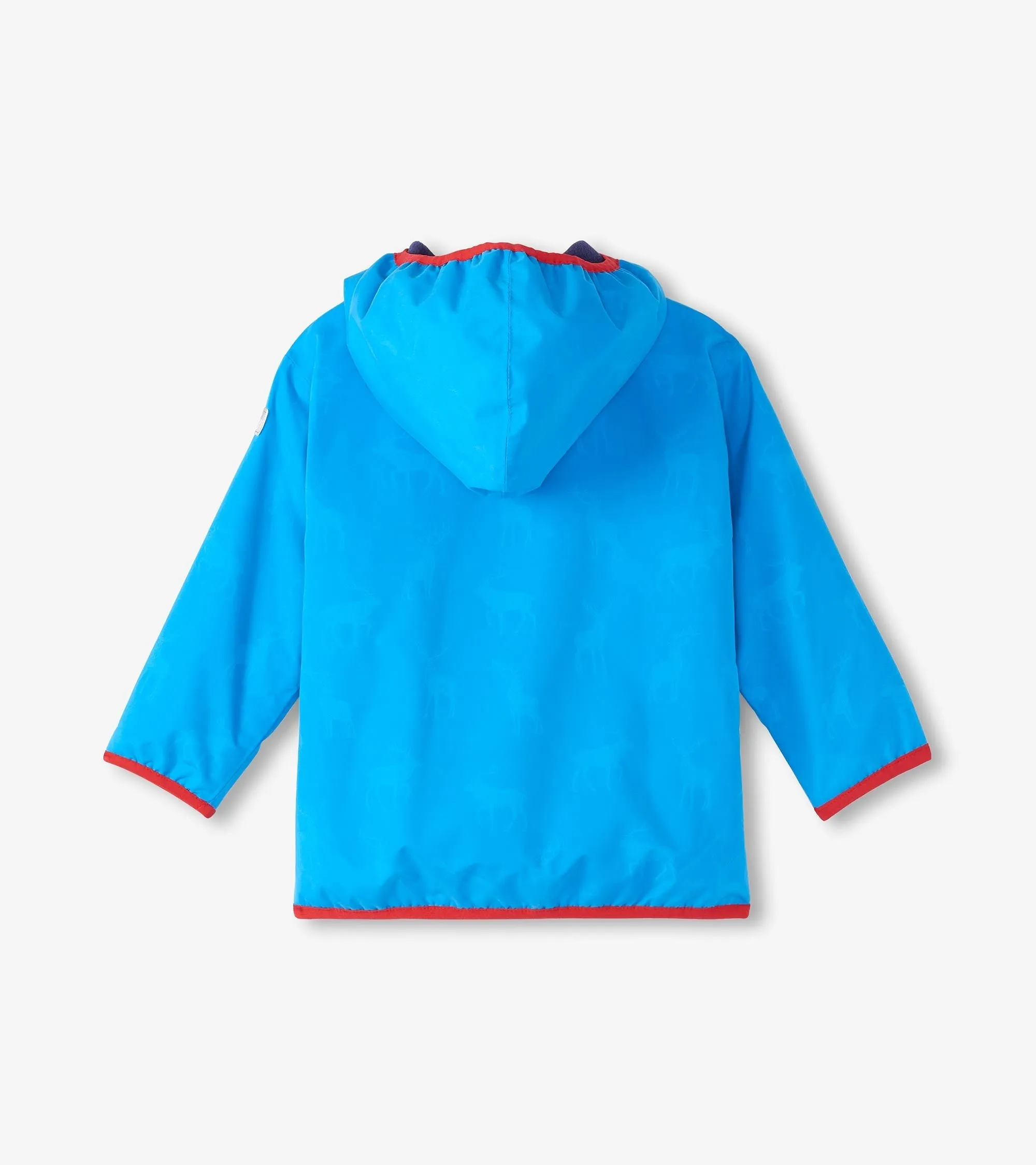 Boys Blue Elks Zip-Up Lightweight Rain Jacket -Hatley