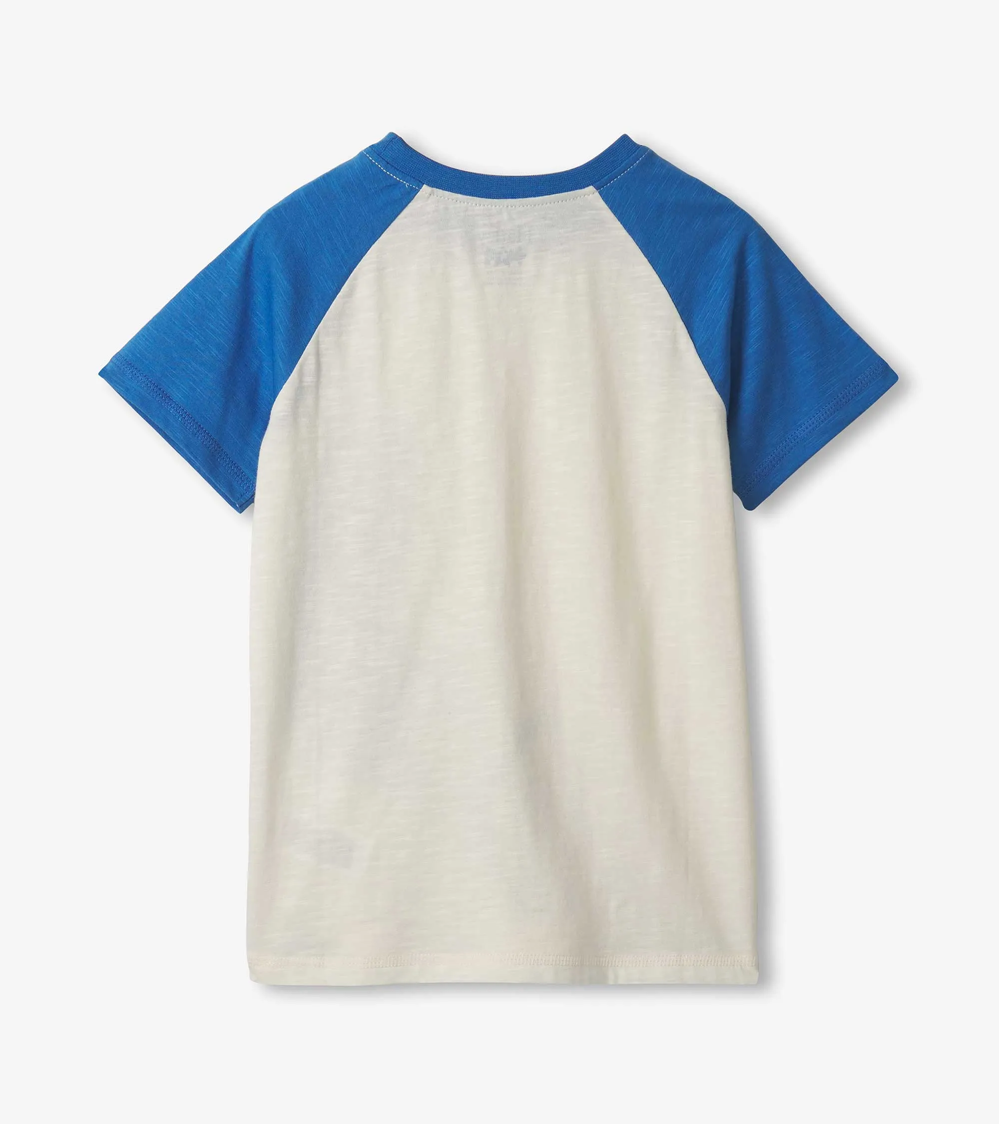 Boys Blue Shark Raglan T-Shirt -Hatley