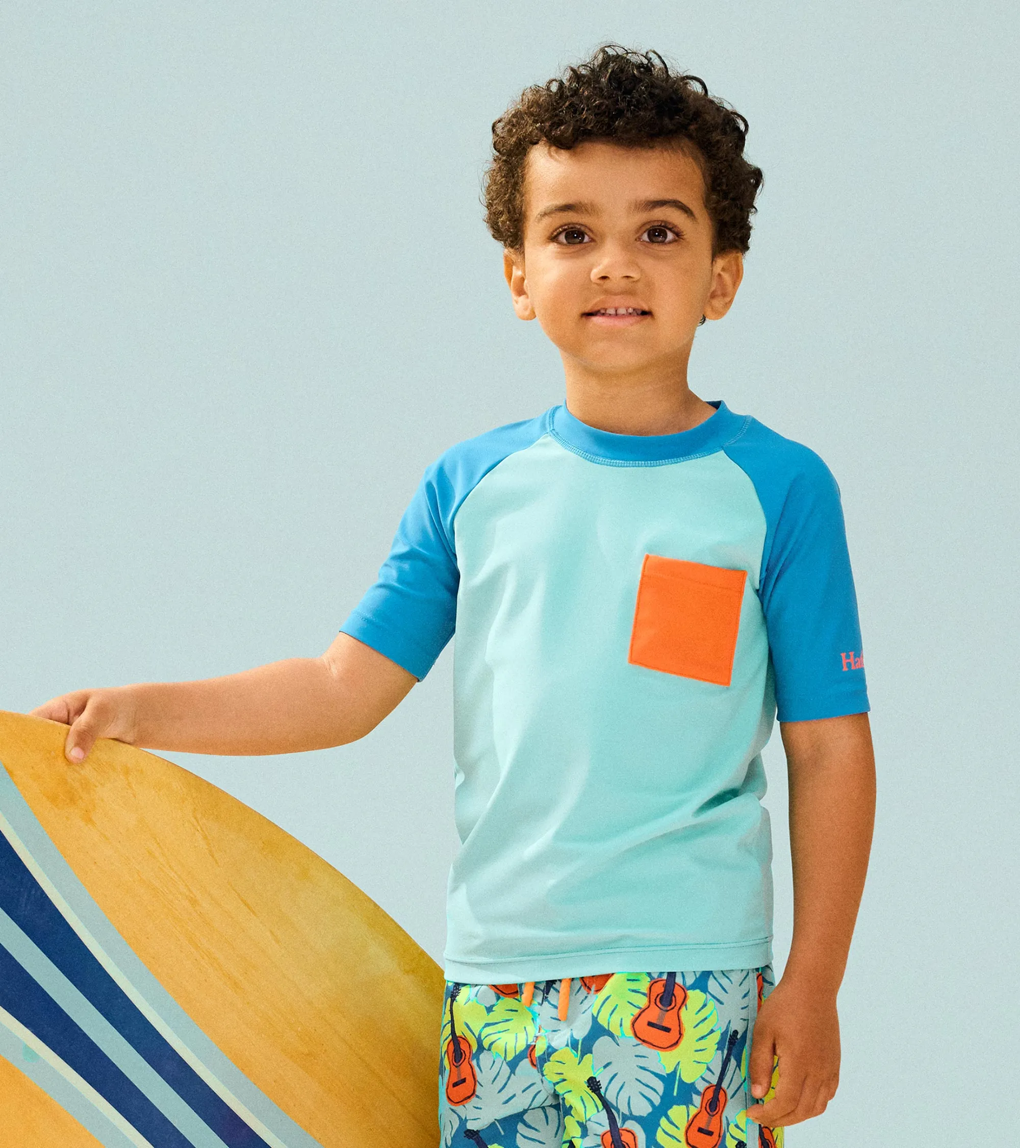 Boys Blue Short Sleeve Rashguard -Hatley