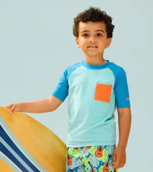 Boys Blue Short Sleeve Rashguard -Hatley