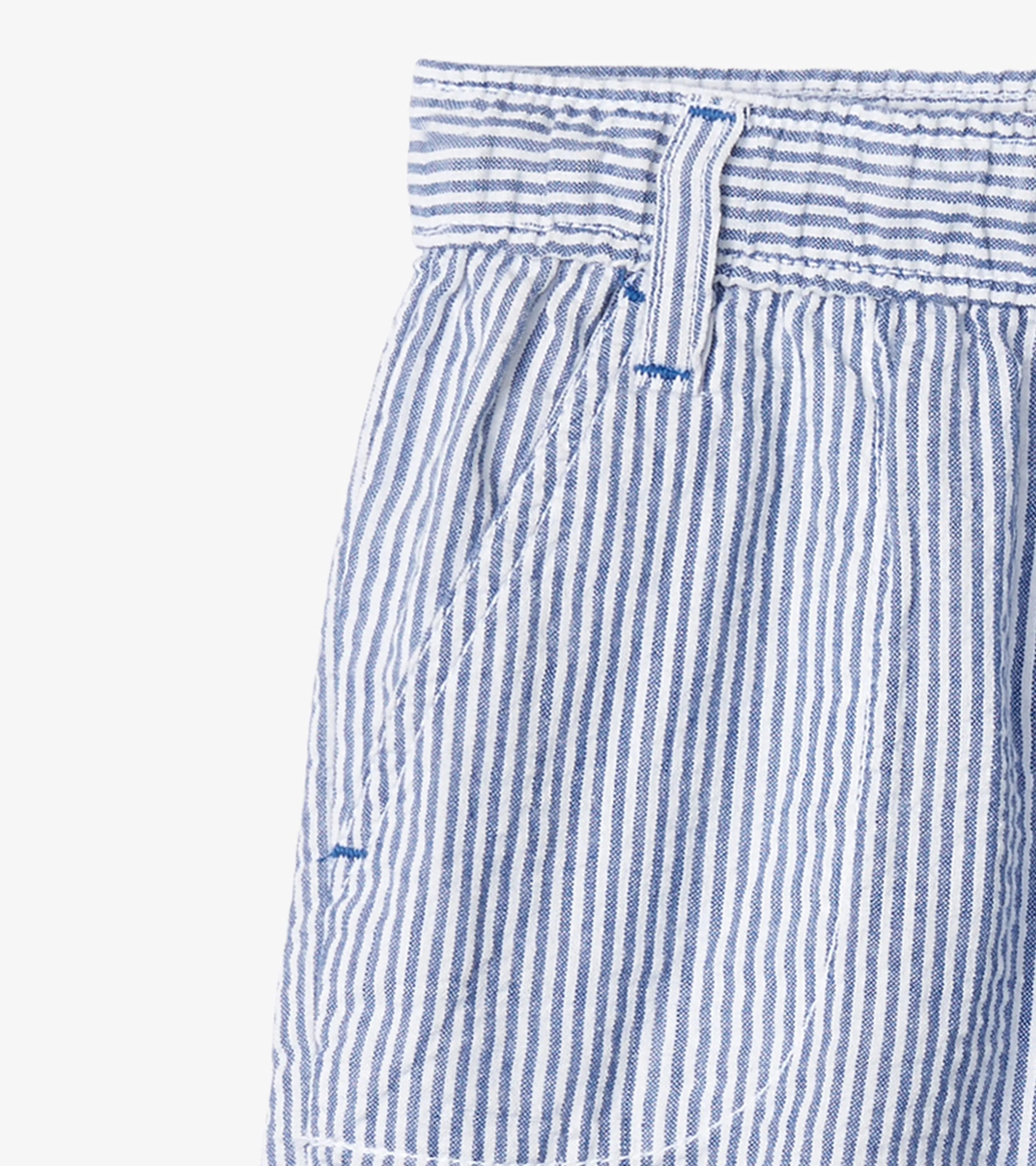 Boys Blue Stripes Woven Shorts -Hatley