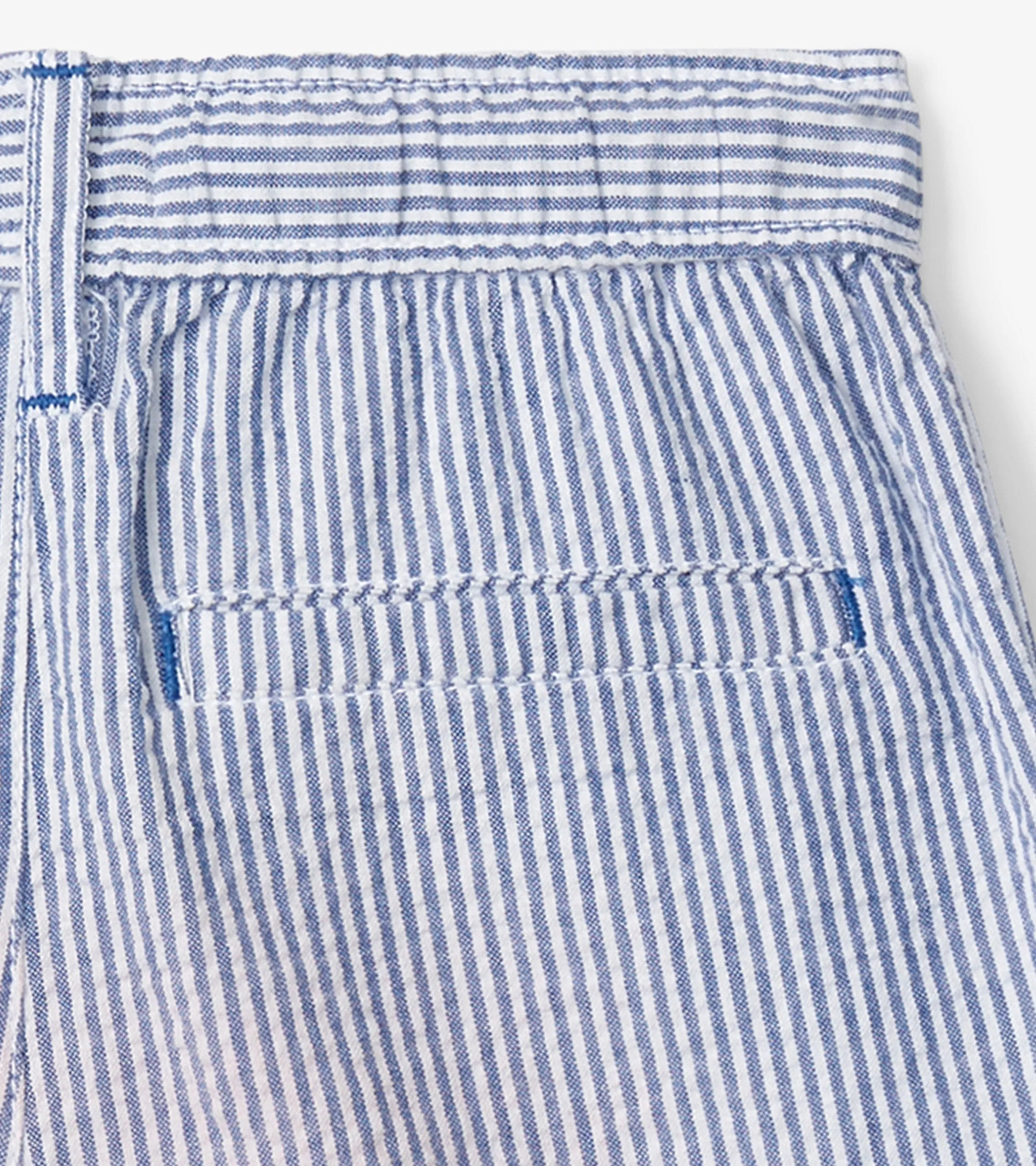 Boys Blue Stripes Woven Shorts -Hatley