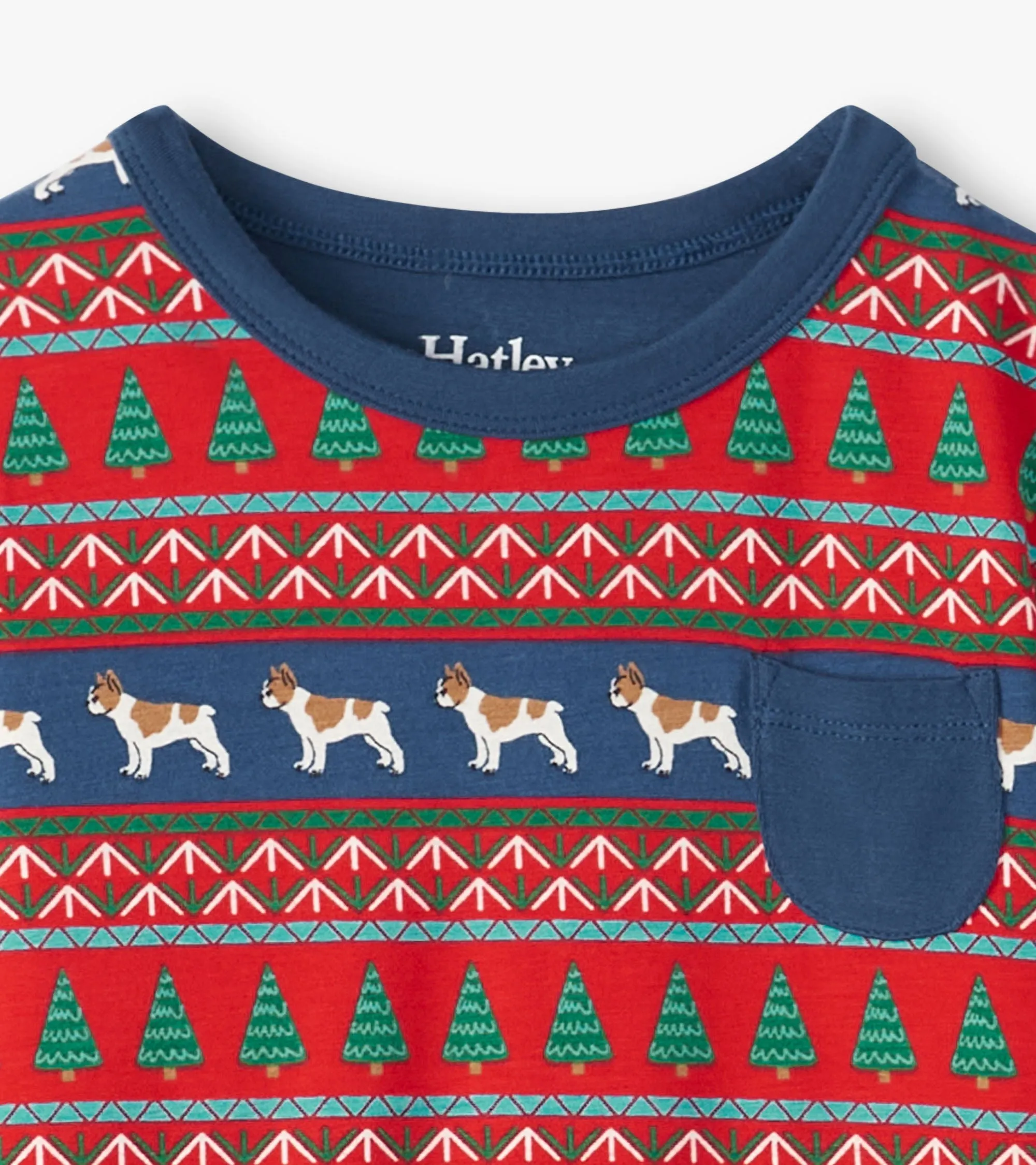 Boys Bulldog Fair Isle Bamboo Pajama Set -Hatley