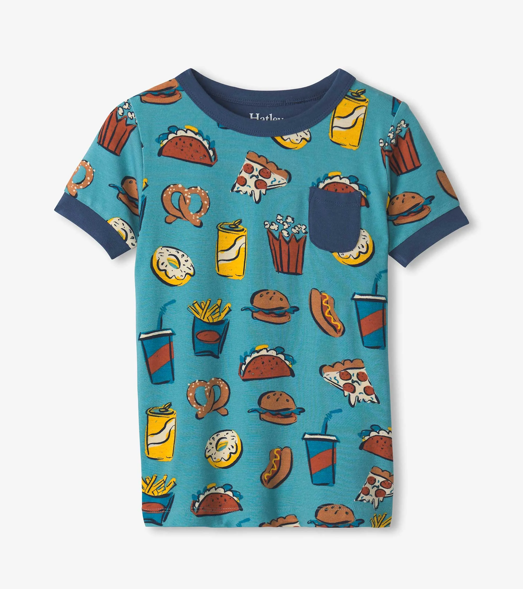 Boys Carnival Food Bamboo Short Pajama Set -Hatley