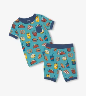 Boys Carnival Food Bamboo Short Pajama Set -Hatley