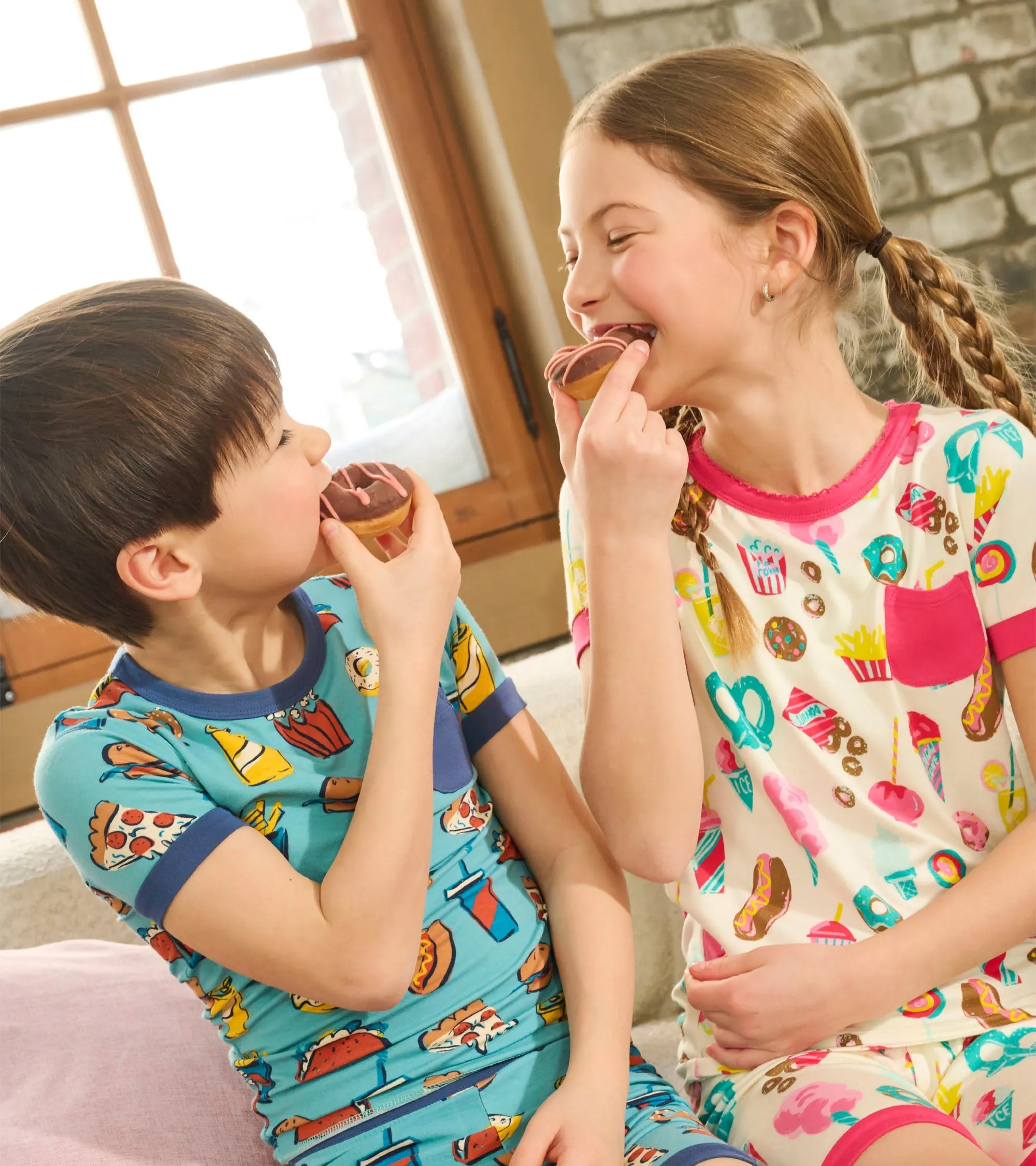 Boys Carnival Food Bamboo Short Pajama Set -Hatley