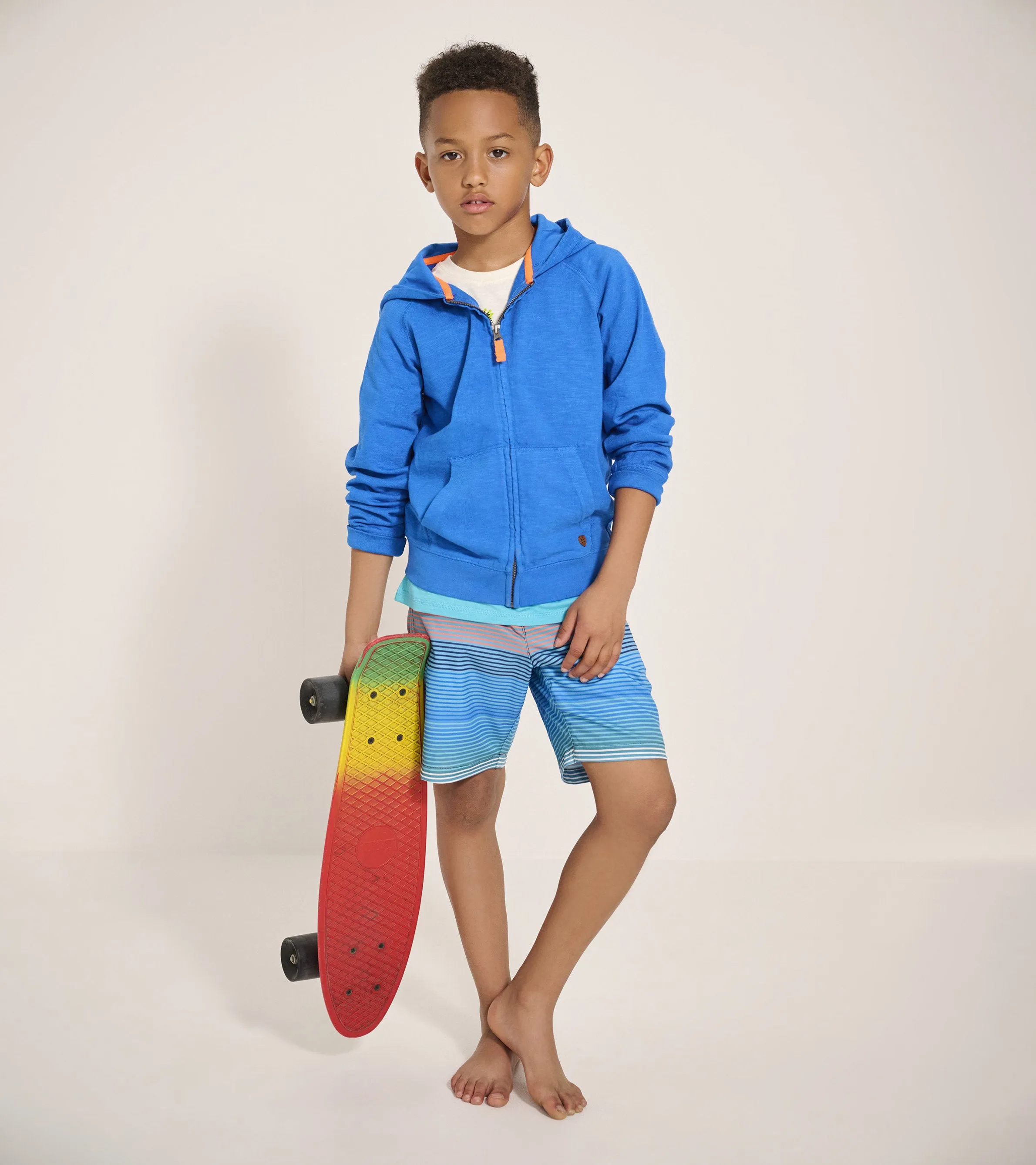 Boys Deep Blue Sky Zip-Up Hoodie -Hatley