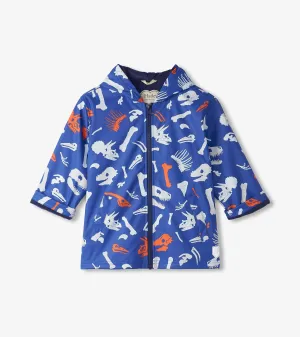 Boys Dino Fossils Colour Changing Zip-Up Rain Jacket -Hatley