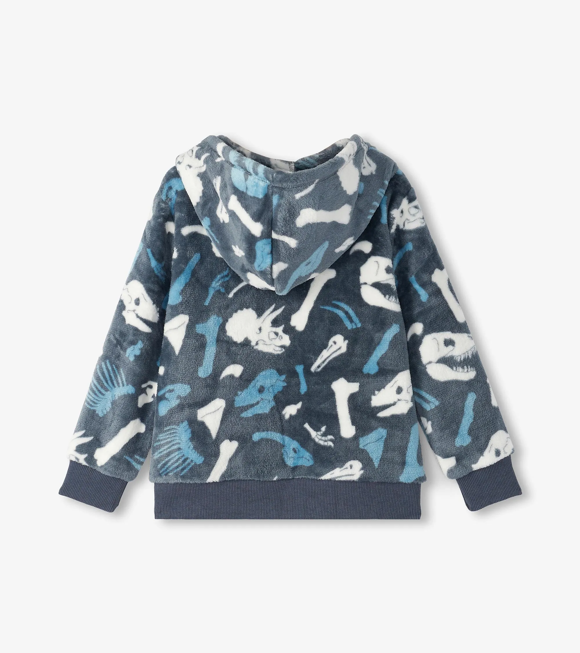 Boys Dino Fossils Fleece Zip-Up Hoodie -Hatley