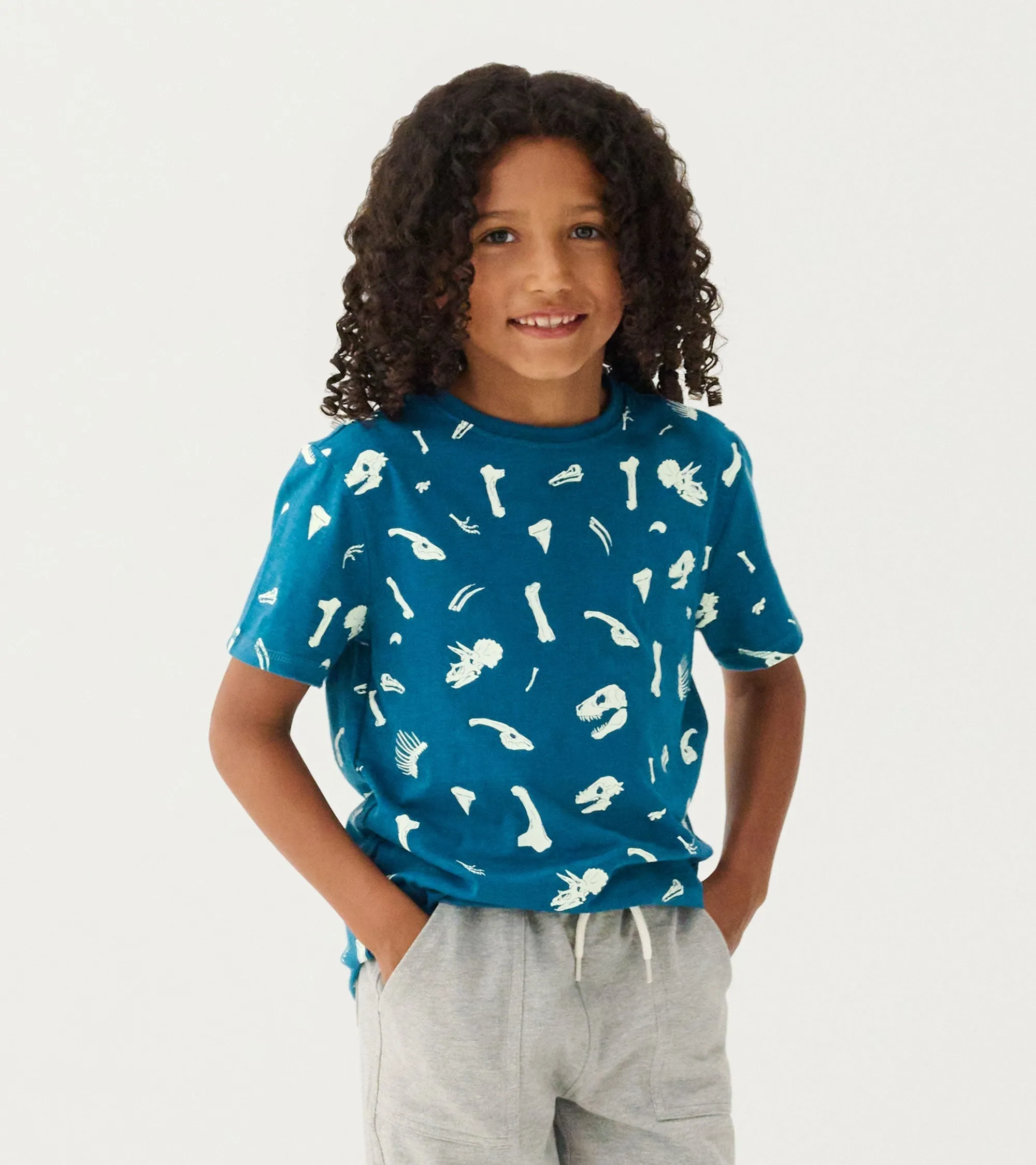 Boys Dino Fossils Glow in the Dark Graphic Tee -Hatley
