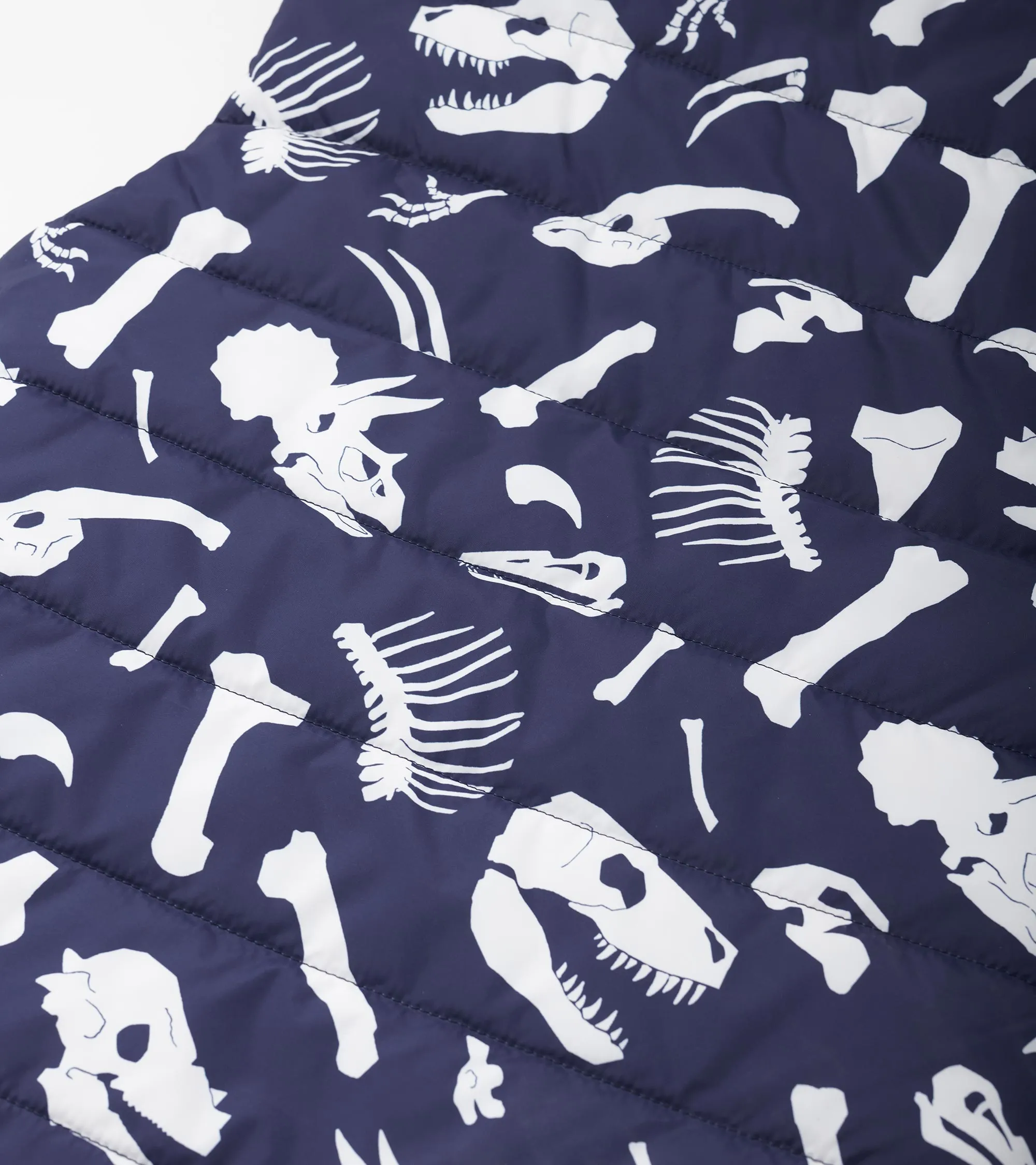 Boys Dino Fossils Reversible Quilted Vest -Hatley