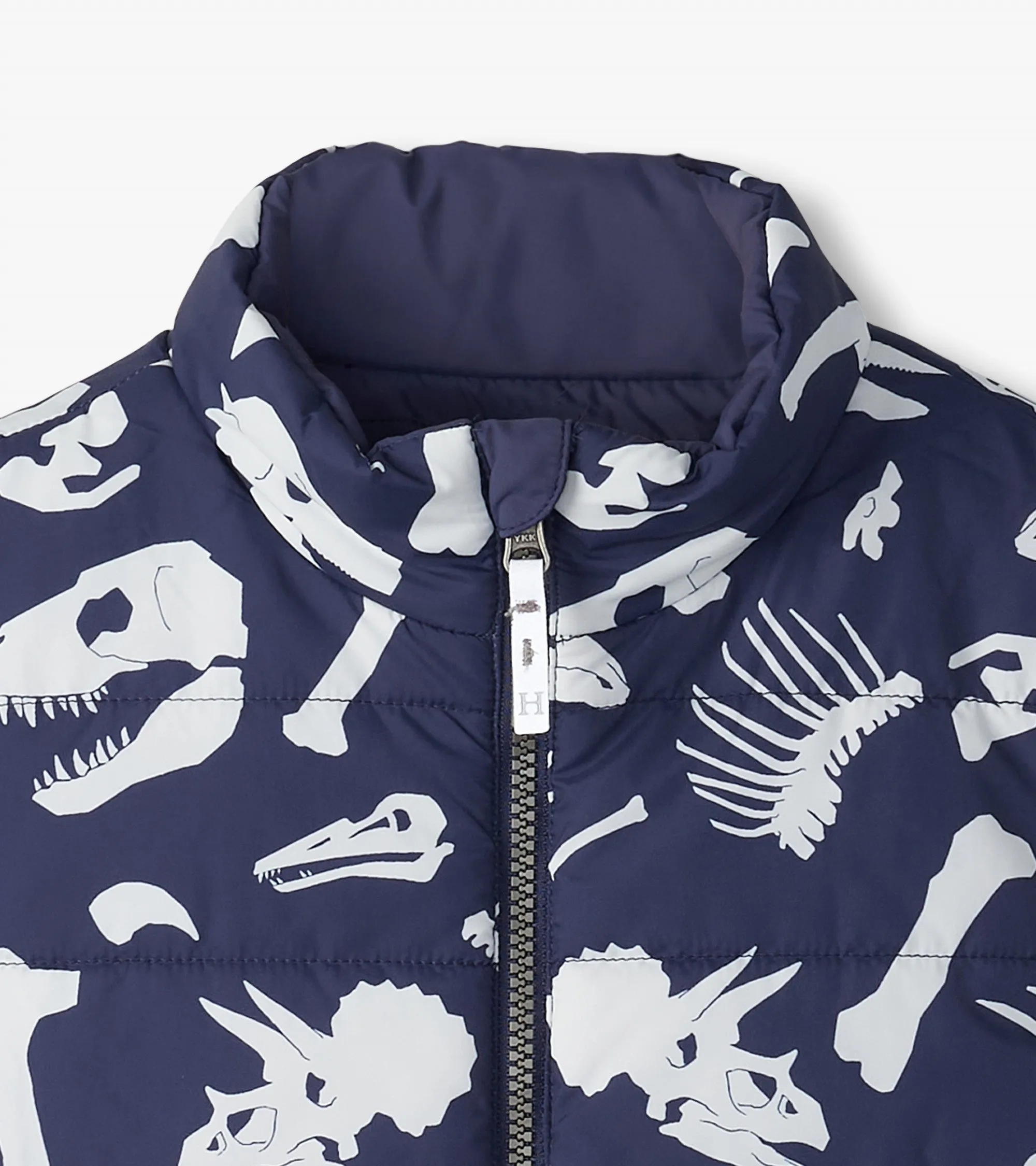 Boys Dino Fossils Reversible Quilted Vest -Hatley