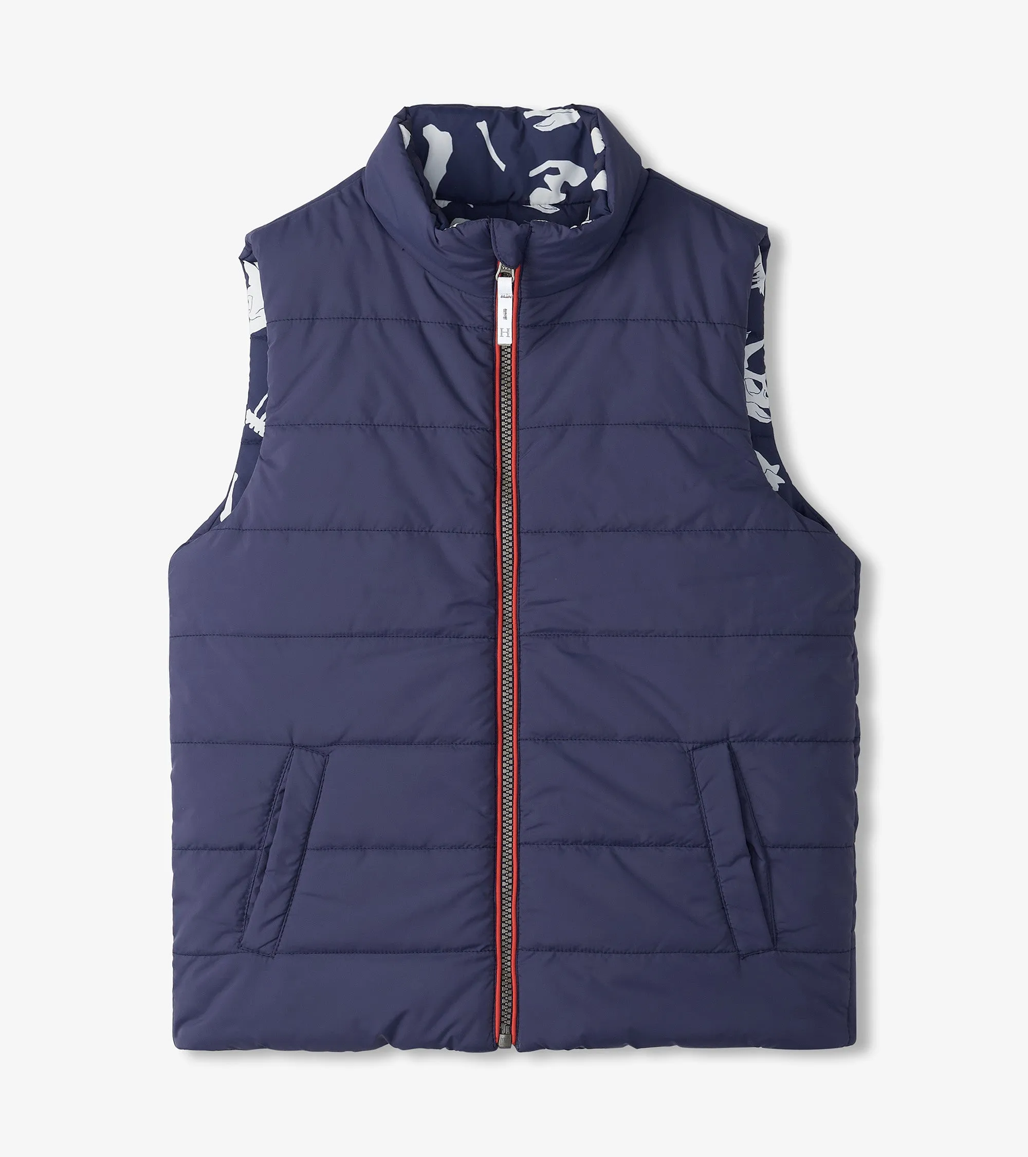 Boys Dino Fossils Reversible Quilted Vest -Hatley
