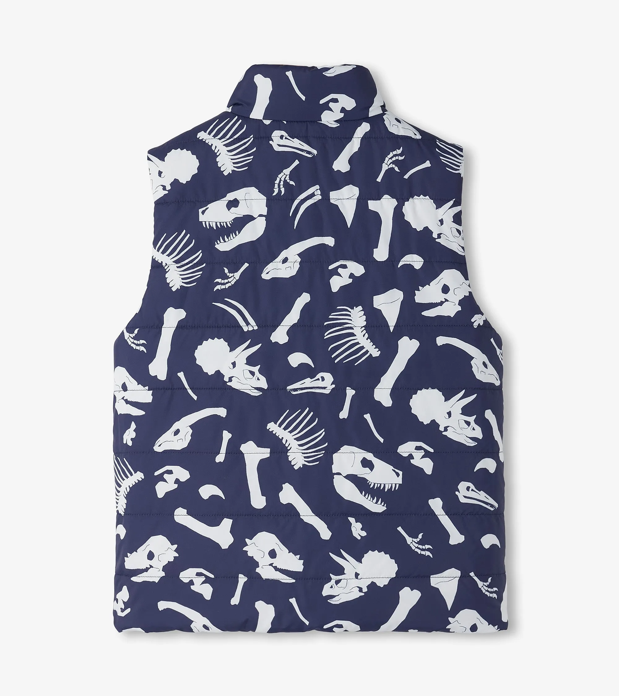 Boys Dino Fossils Reversible Quilted Vest -Hatley