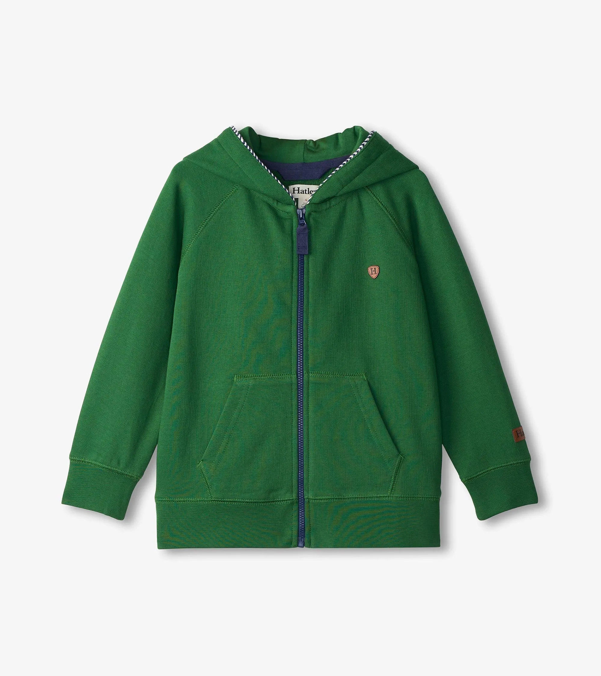 Boys Eden Green Zip-Up Hoodie -Hatley
