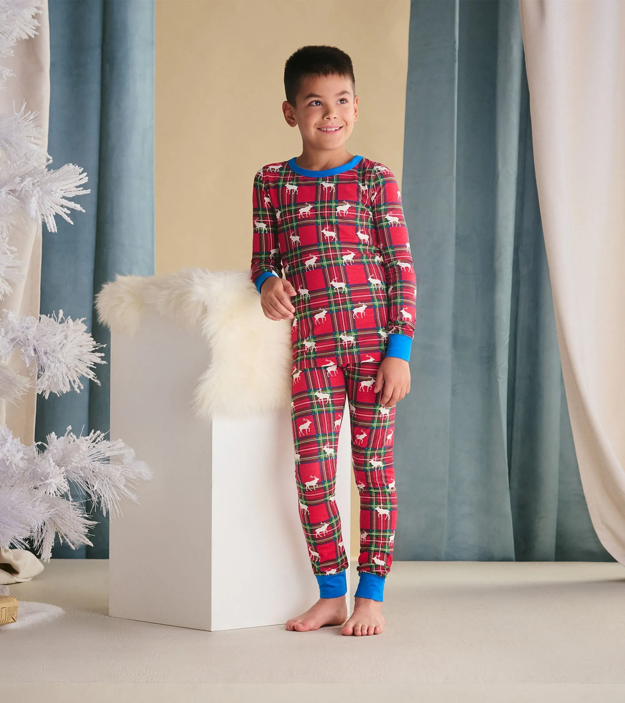 Boys Elk Plaid Pajama Set -Hatley