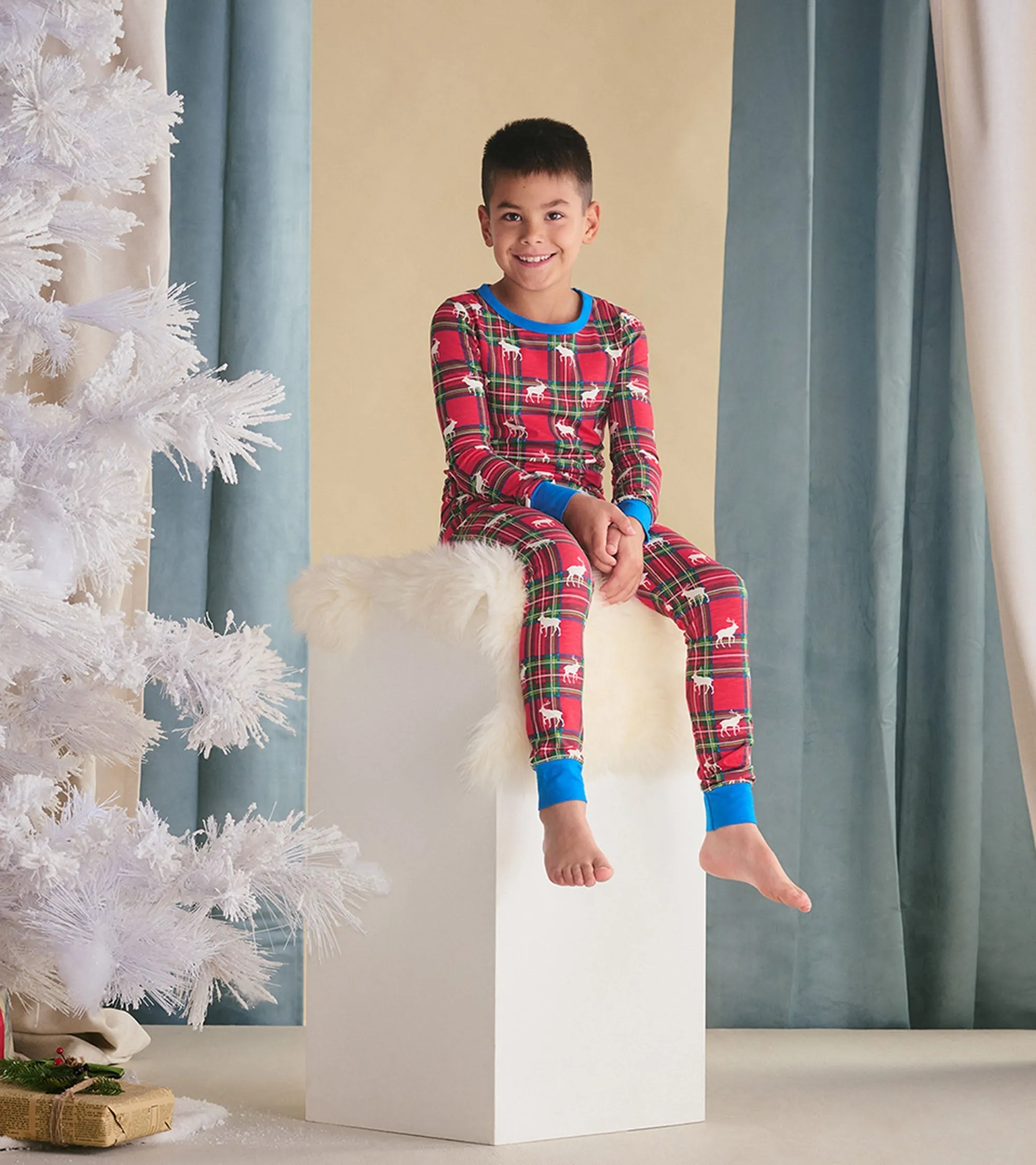 Boys Elk Plaid Pajama Set -Hatley