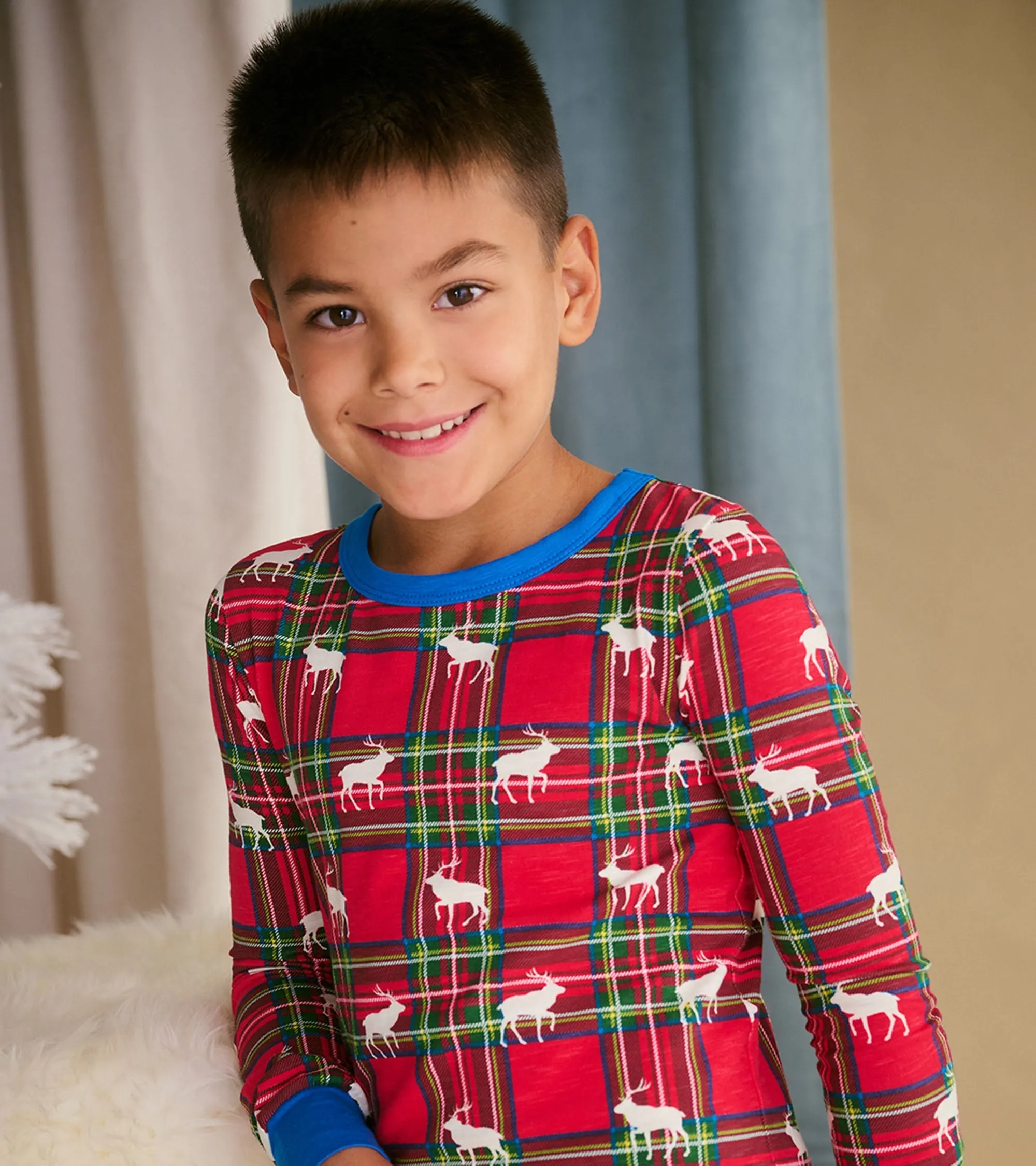 Boys Elk Plaid Pajama Set -Hatley