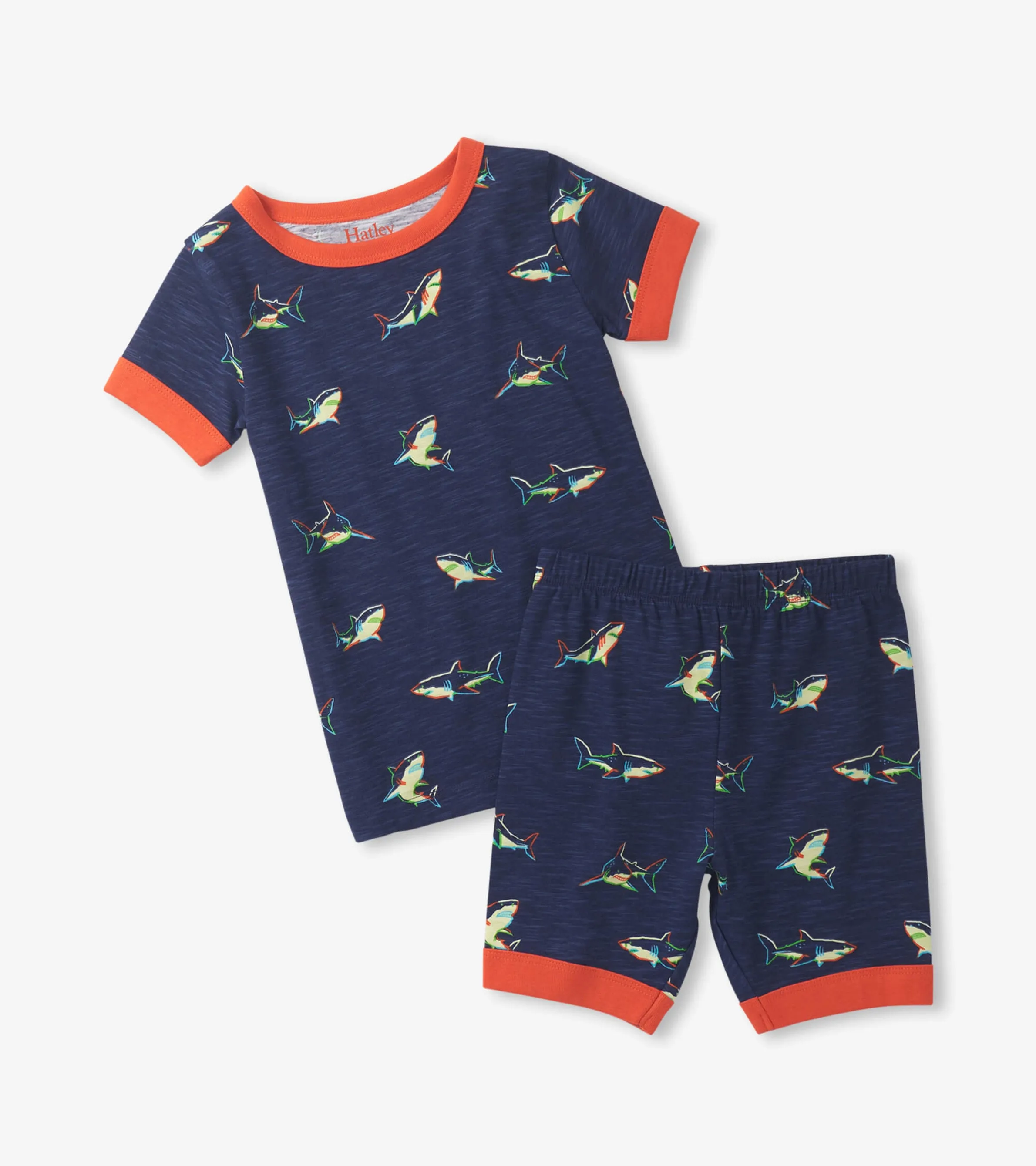 Boys Glow Sharks Short Pajama Set -Hatley
