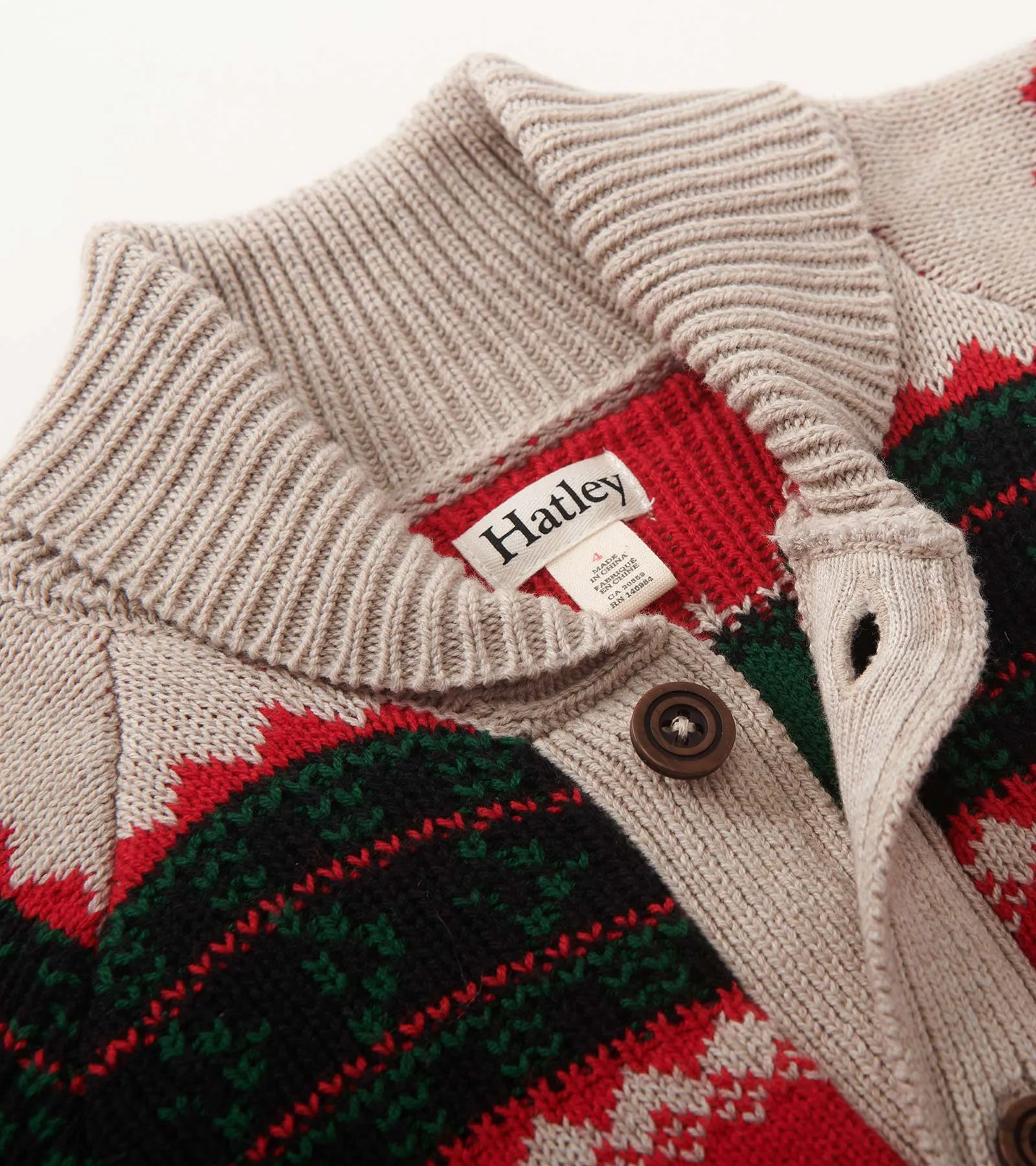 Boys Holiday Elks Shawl Collar Cardigan -Hatley