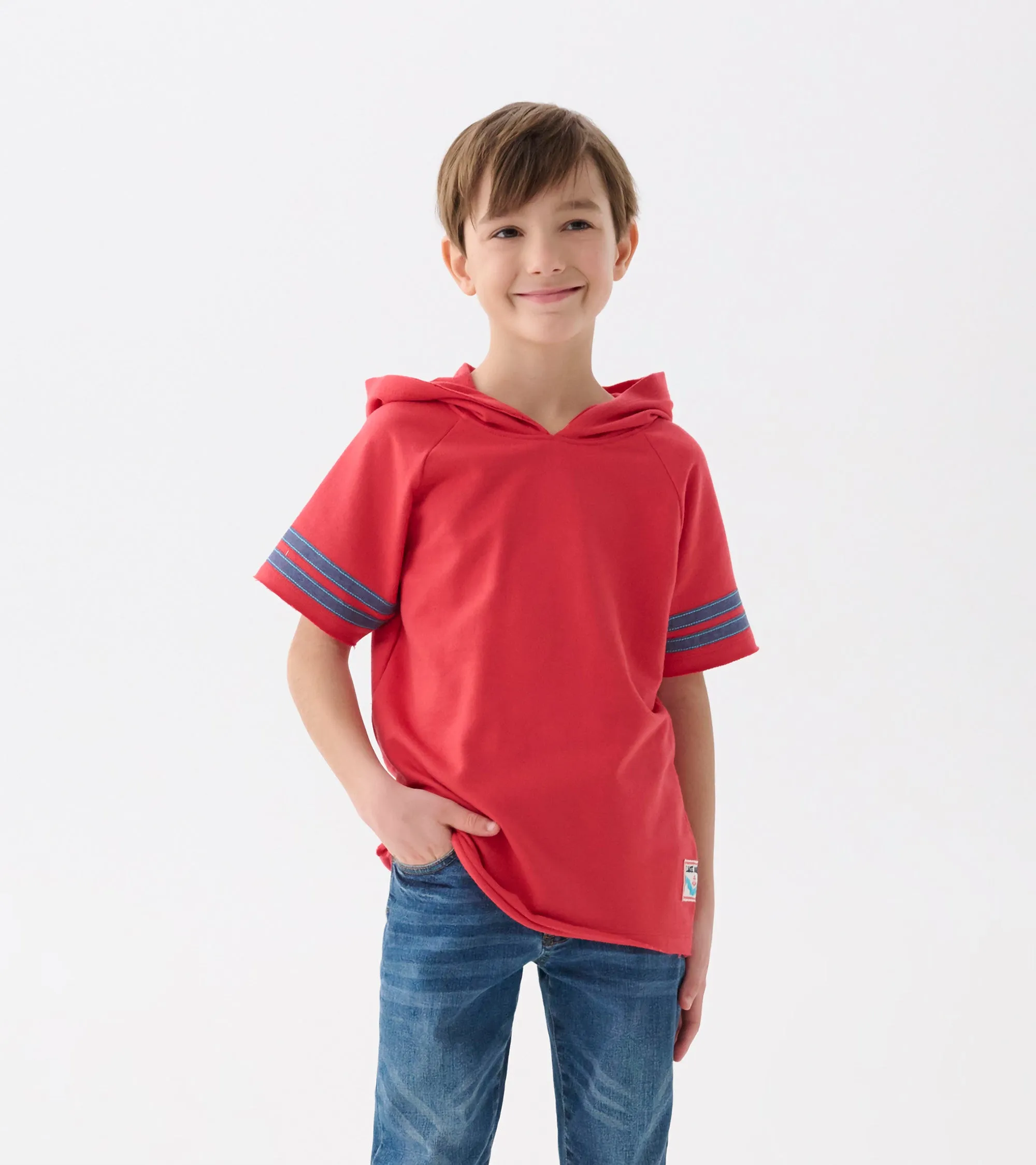 Boys Jersey Number Raglan Hoodie Tee -Hatley
