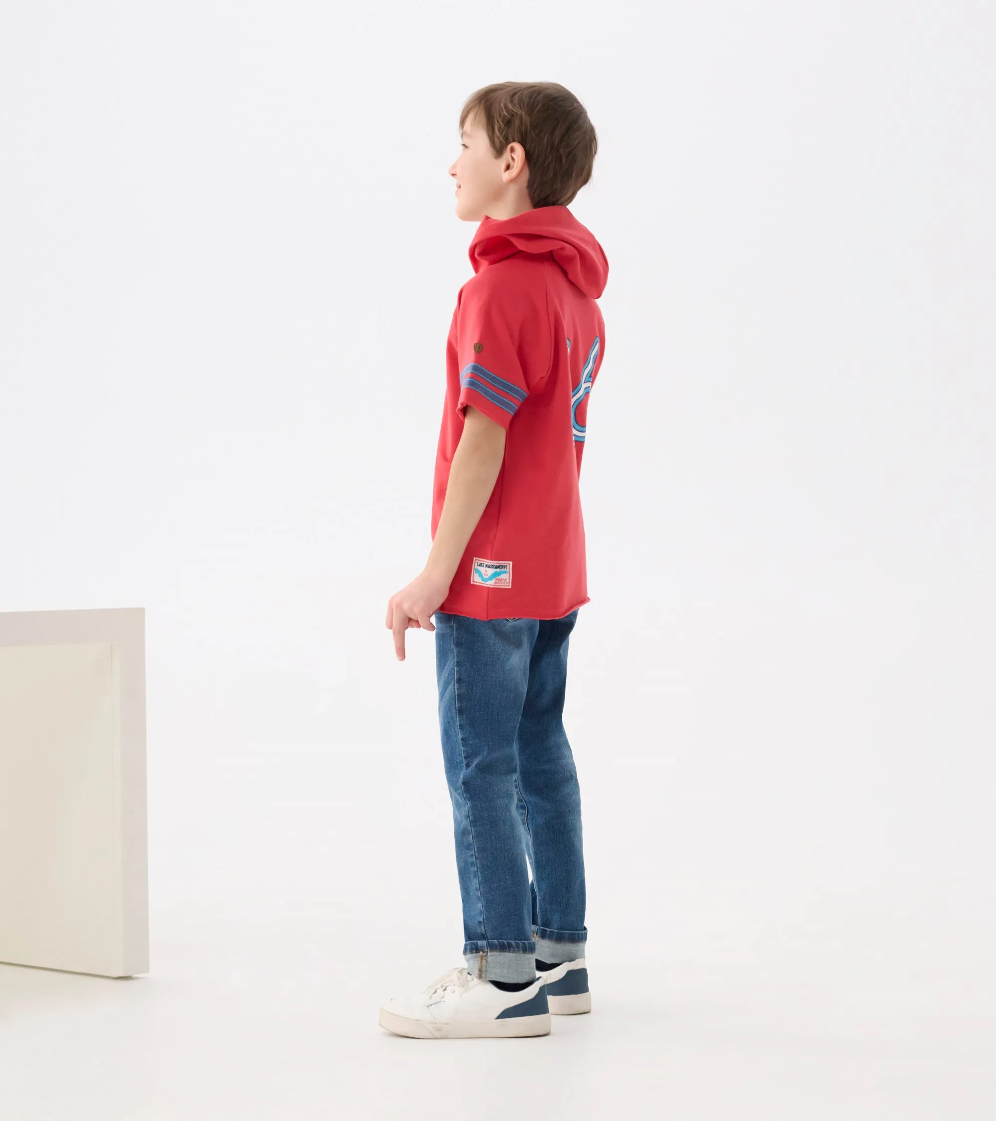 Boys Jersey Number Raglan Hoodie Tee -Hatley