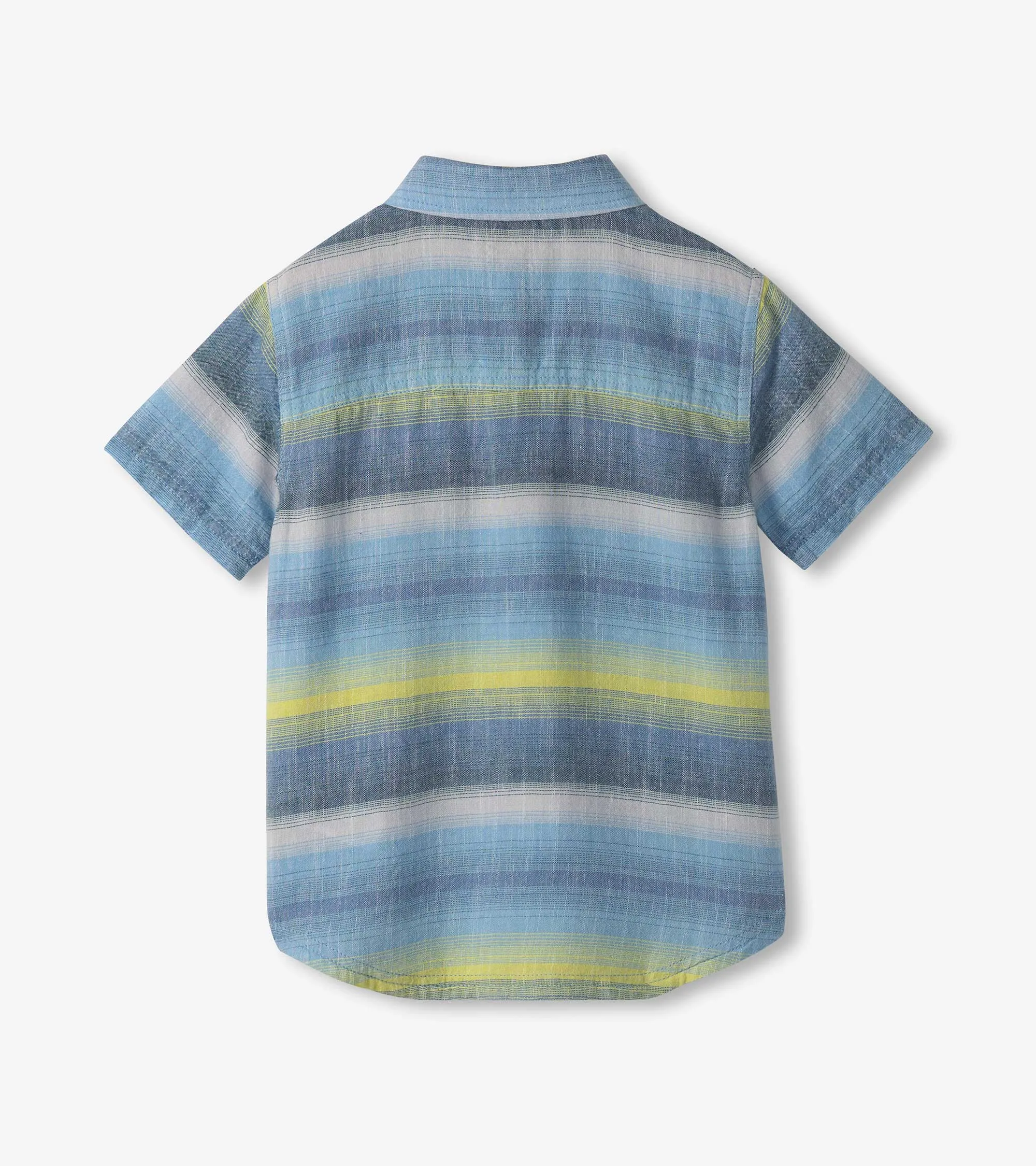 Boys Lime Green Stripes Button Down Shirt -Hatley