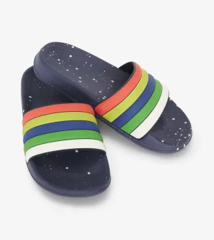 Boys Malibu Stripes Slides -Hatley