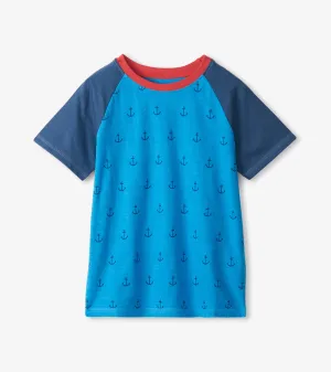 Boys Mini Anchors Raglan T-Shirt -Hatley
