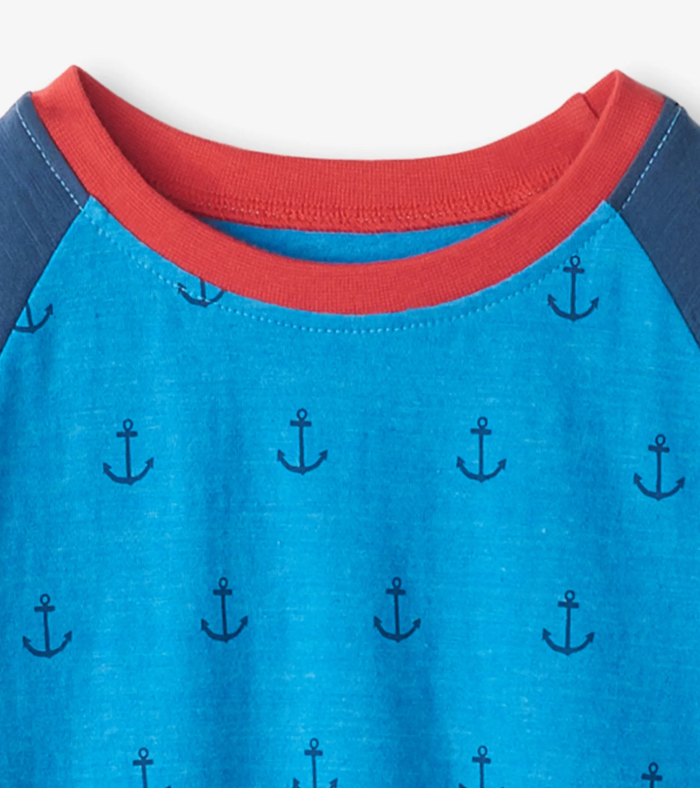 Boys Mini Anchors Raglan T-Shirt -Hatley