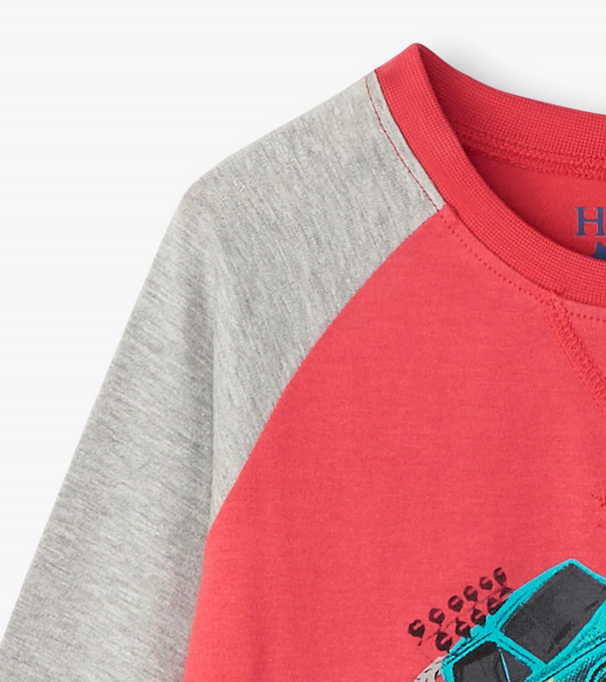 Boys Monster Trucks Long Sleeve Raglan T-Shirt -Hatley