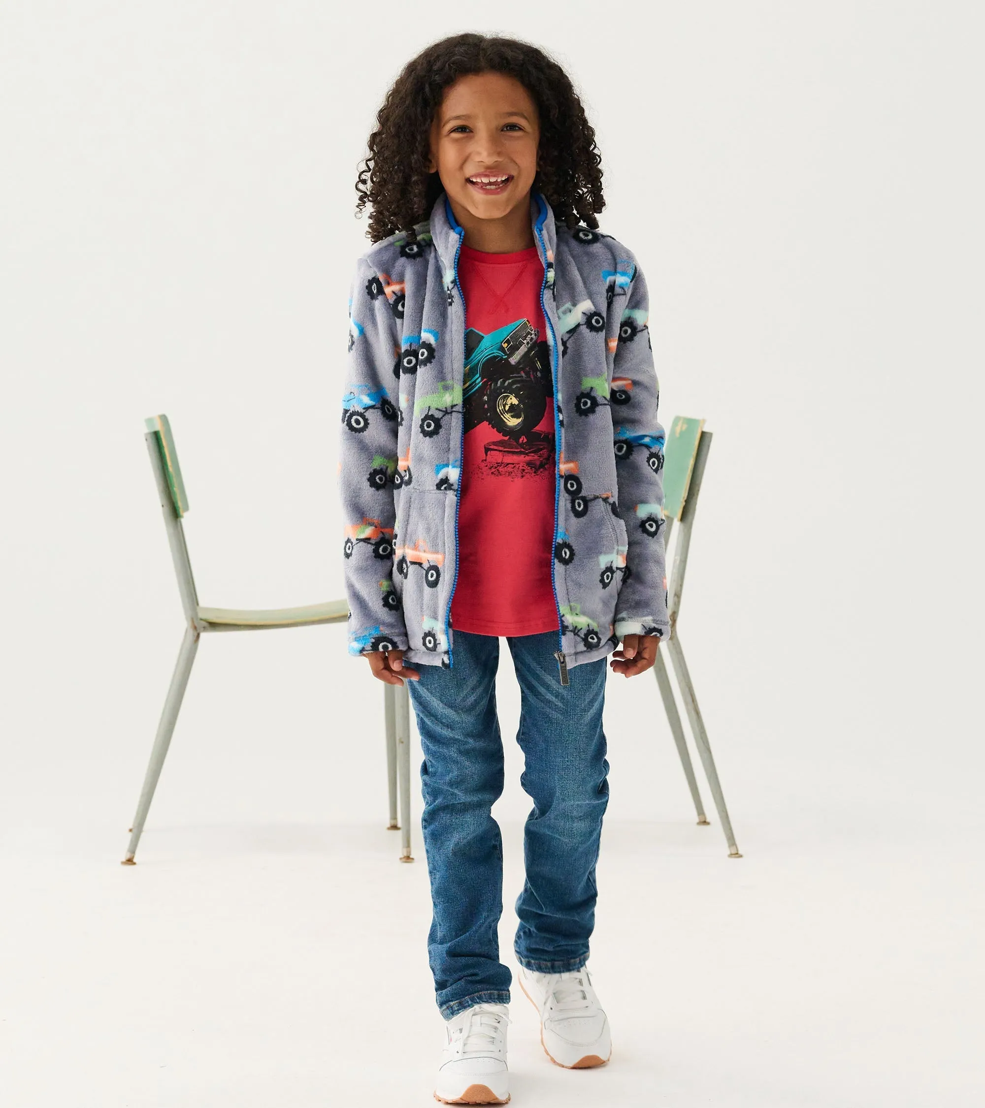 Boys Monster Trucks Long Sleeve Raglan T-Shirt -Hatley