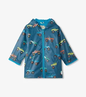 Boys Monster Trucks Zip-Up Rain Jacket -Hatley