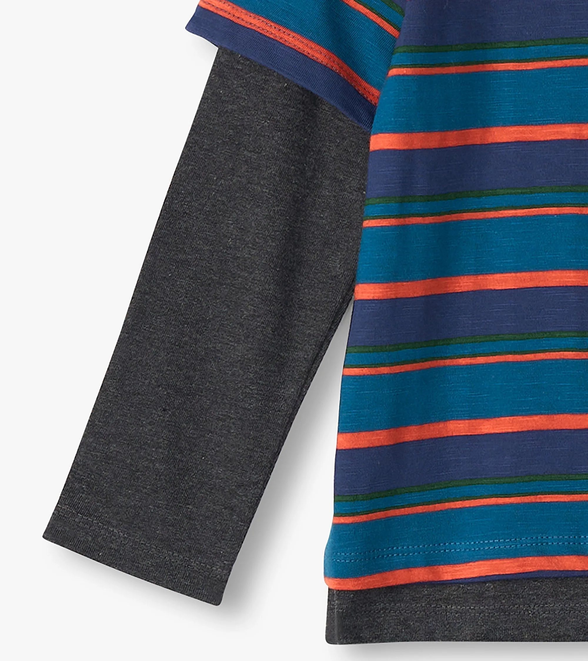Boys Moroccan Blue Fooler Long Sleeve T-Shirt -Hatley