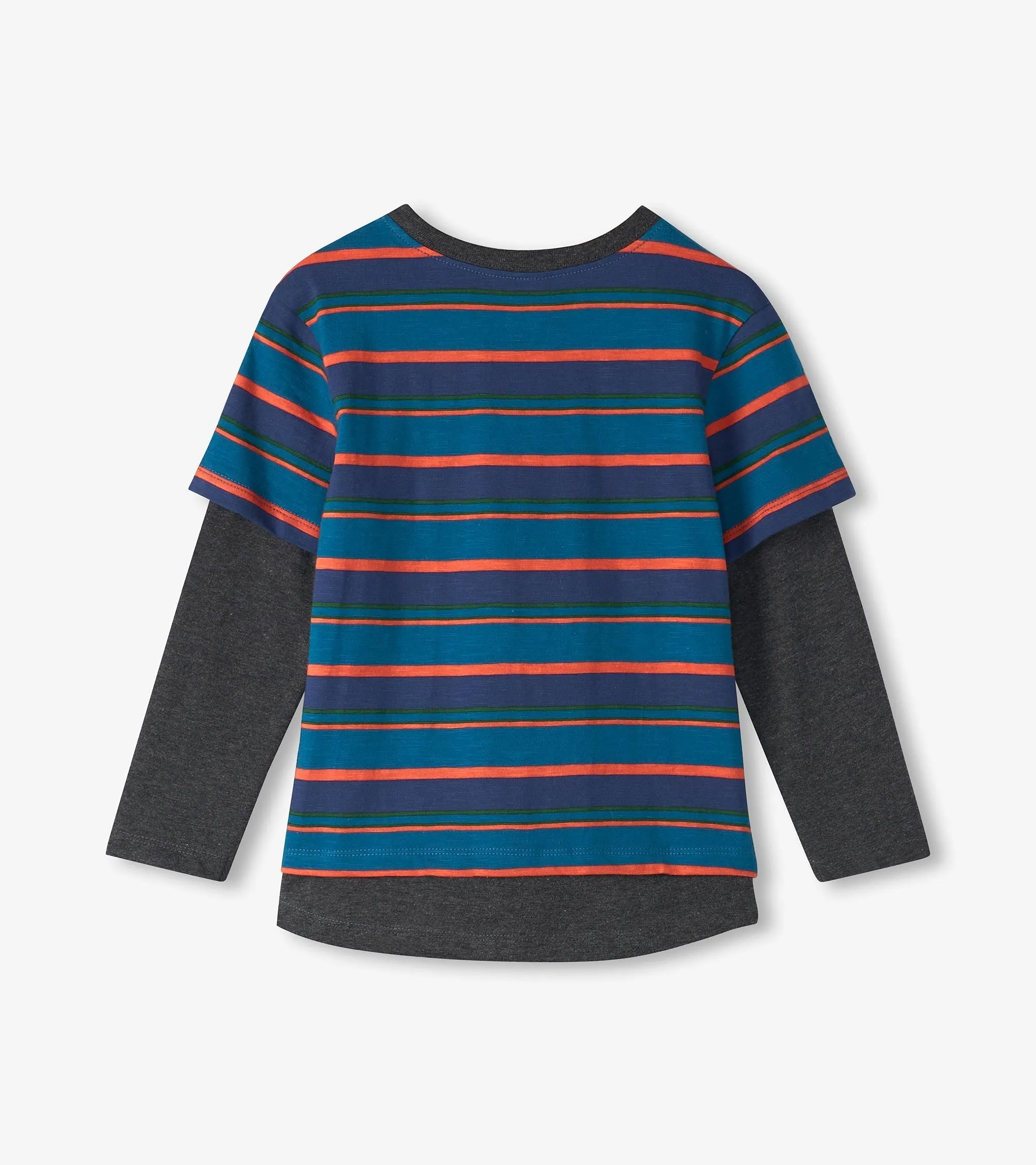 Boys Moroccan Blue Fooler Long Sleeve T-Shirt -Hatley