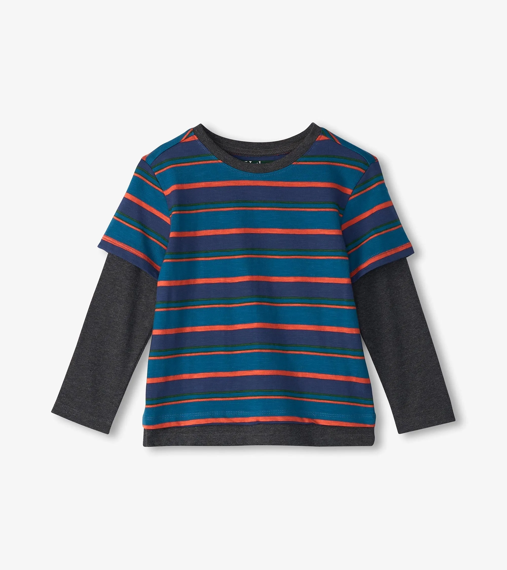 Boys Moroccan Blue Fooler Long Sleeve T-Shirt -Hatley