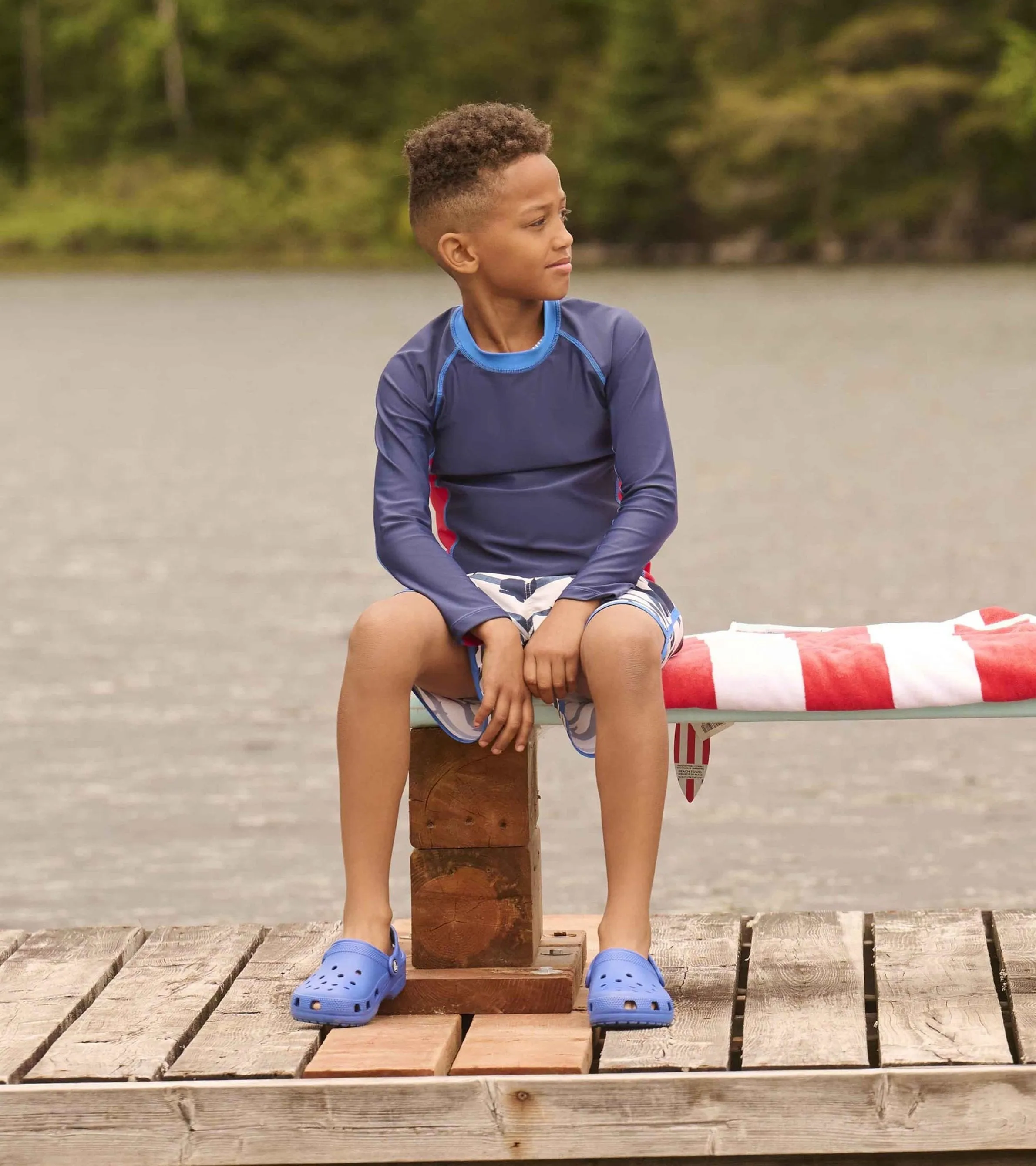 Boys Nautical Colourblock Long Sleeve Rashguard -Hatley