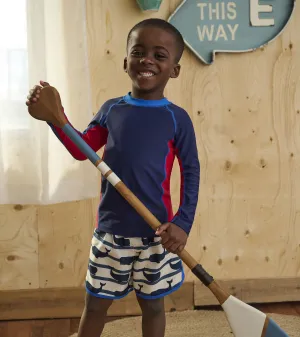 Boys Nautical Colourblock Long Sleeve Rashguard -Hatley