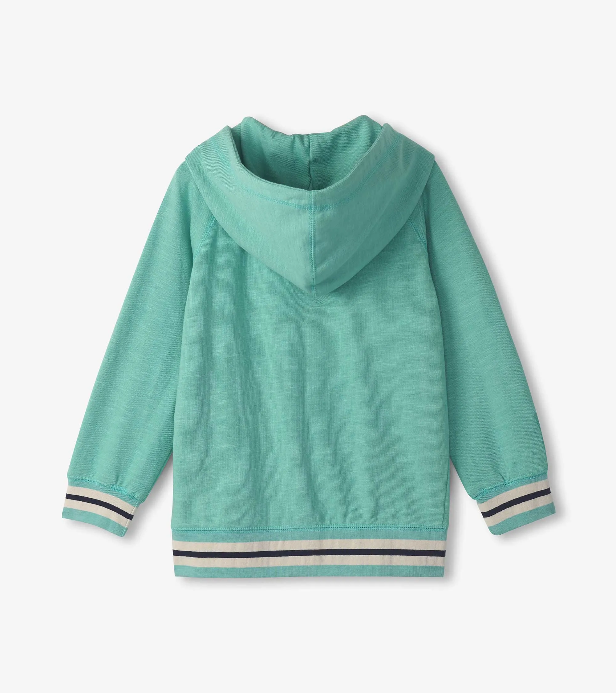 Boys Nile Blue Zip-Up Hoodie -Hatley