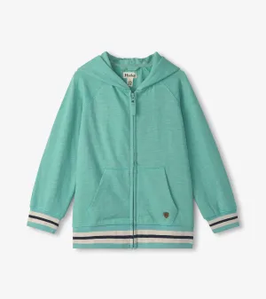 Boys Nile Blue Zip-Up Hoodie -Hatley
