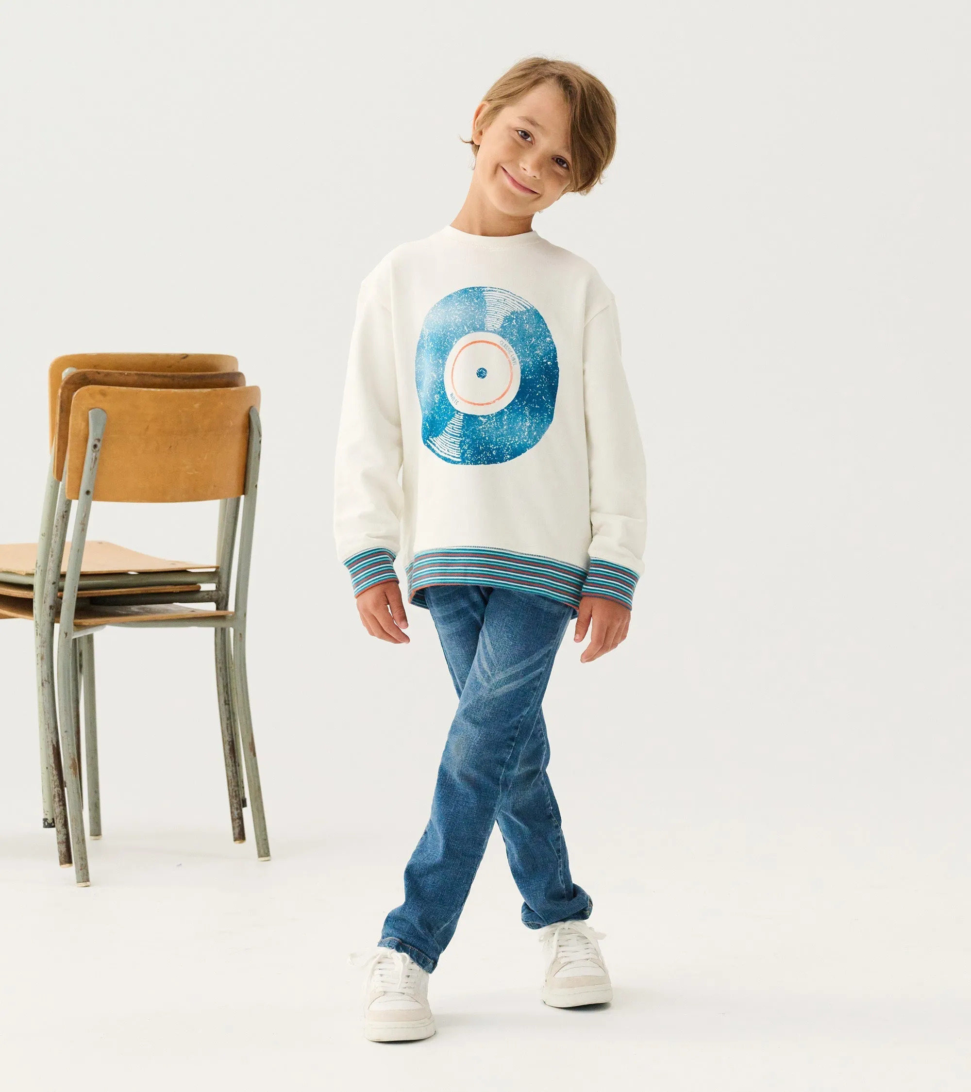 Boys Old School Vinyl Sweatshirt -Hatley