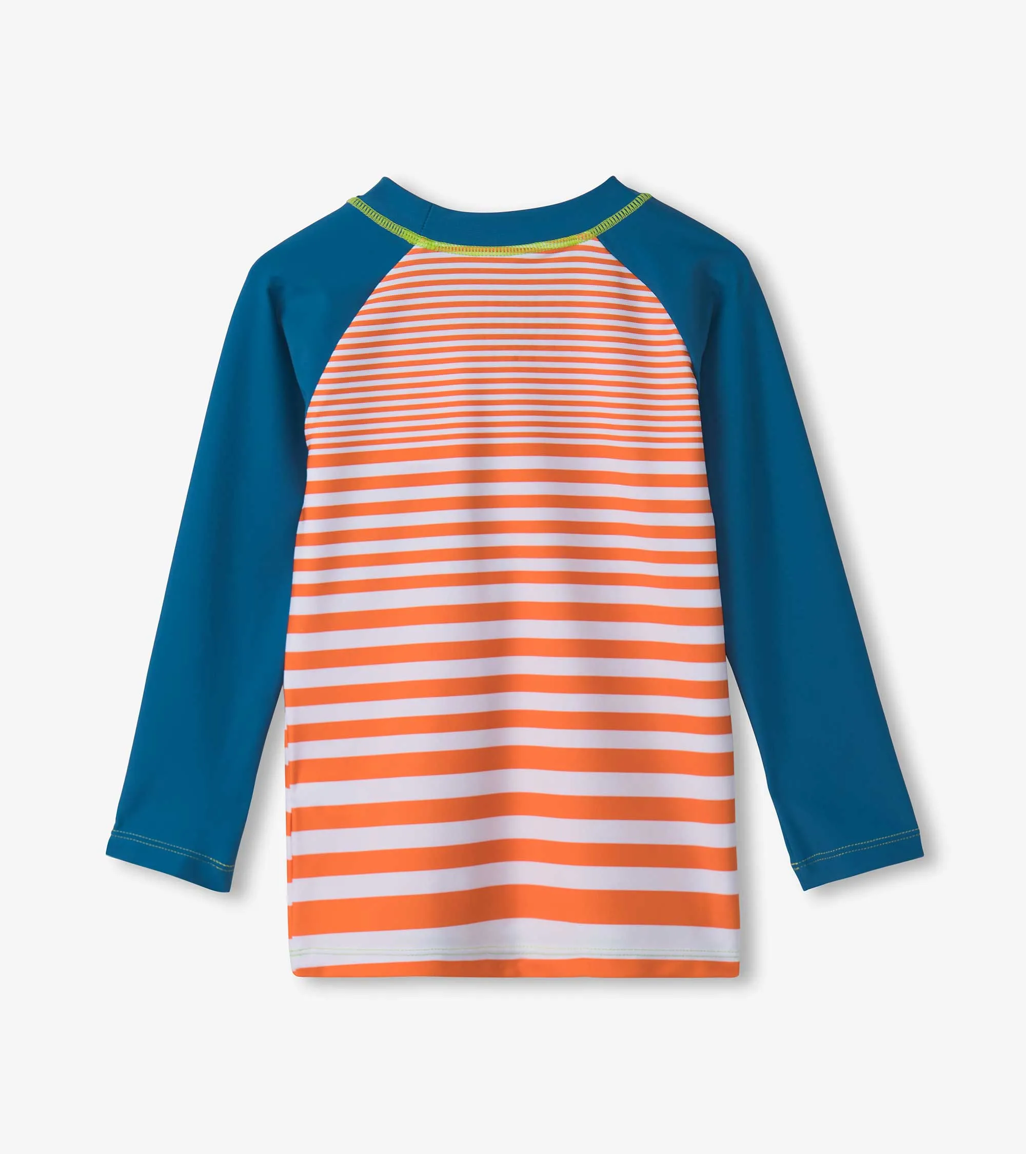 Boys Orange Stripes Long Sleeve Rashguard -Hatley