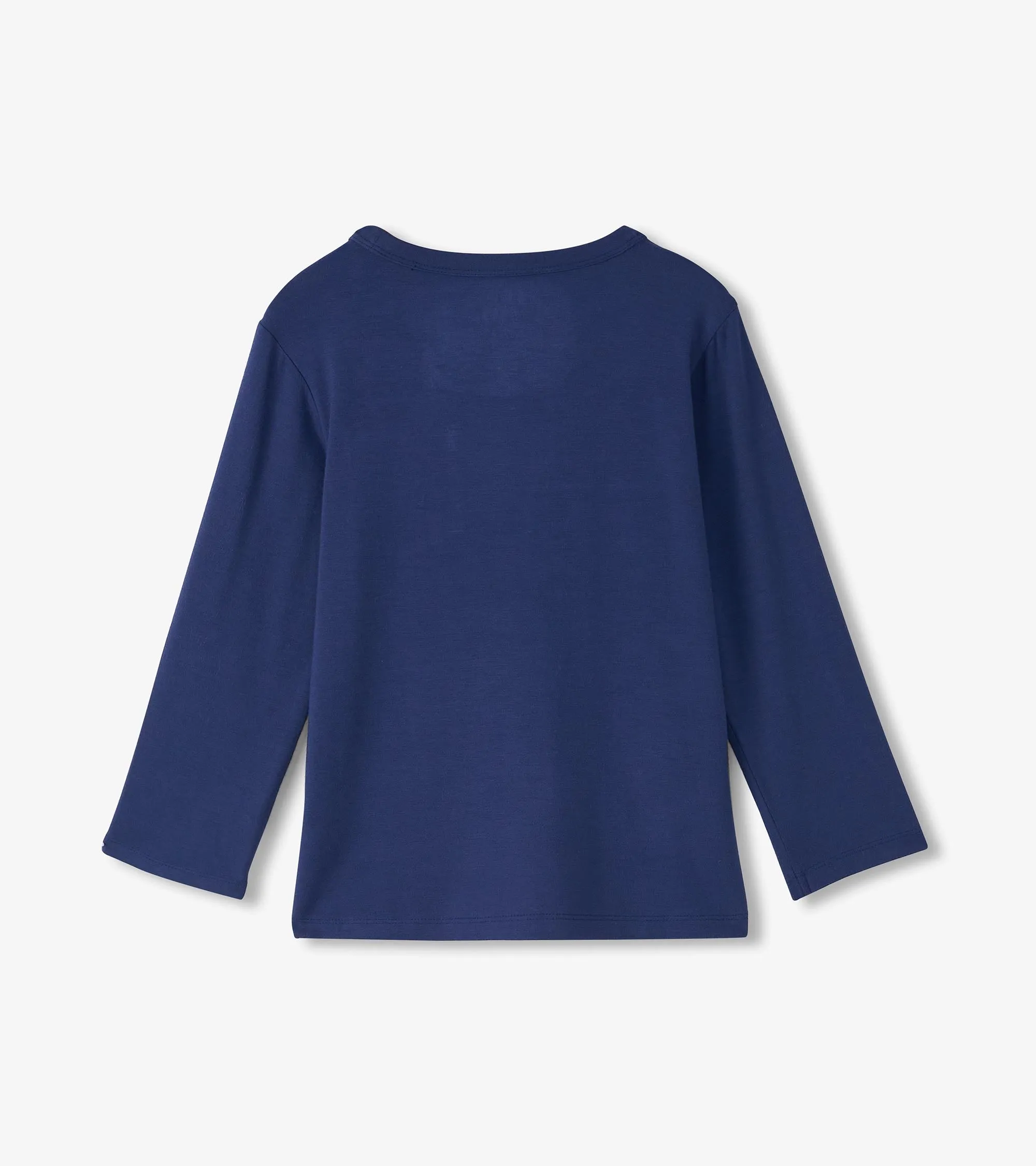 Boys Patriot Blue Long Sleeve Bamboo T-Shirt -Hatley