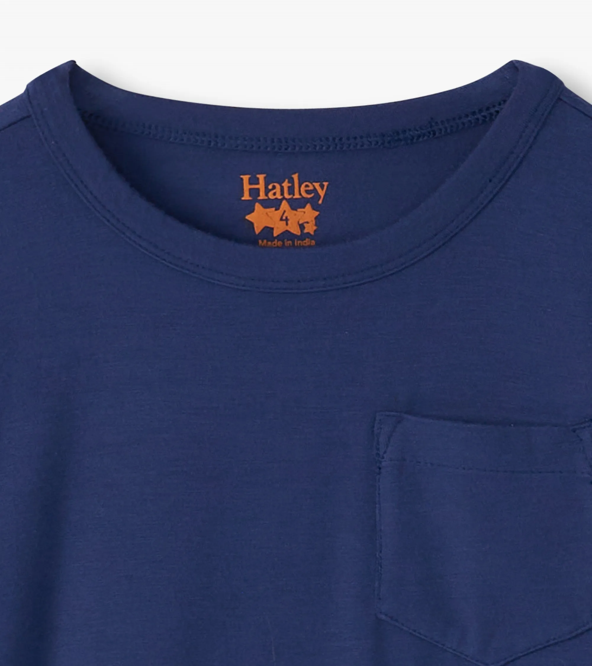 Boys Patriot Blue Long Sleeve Bamboo T-Shirt -Hatley