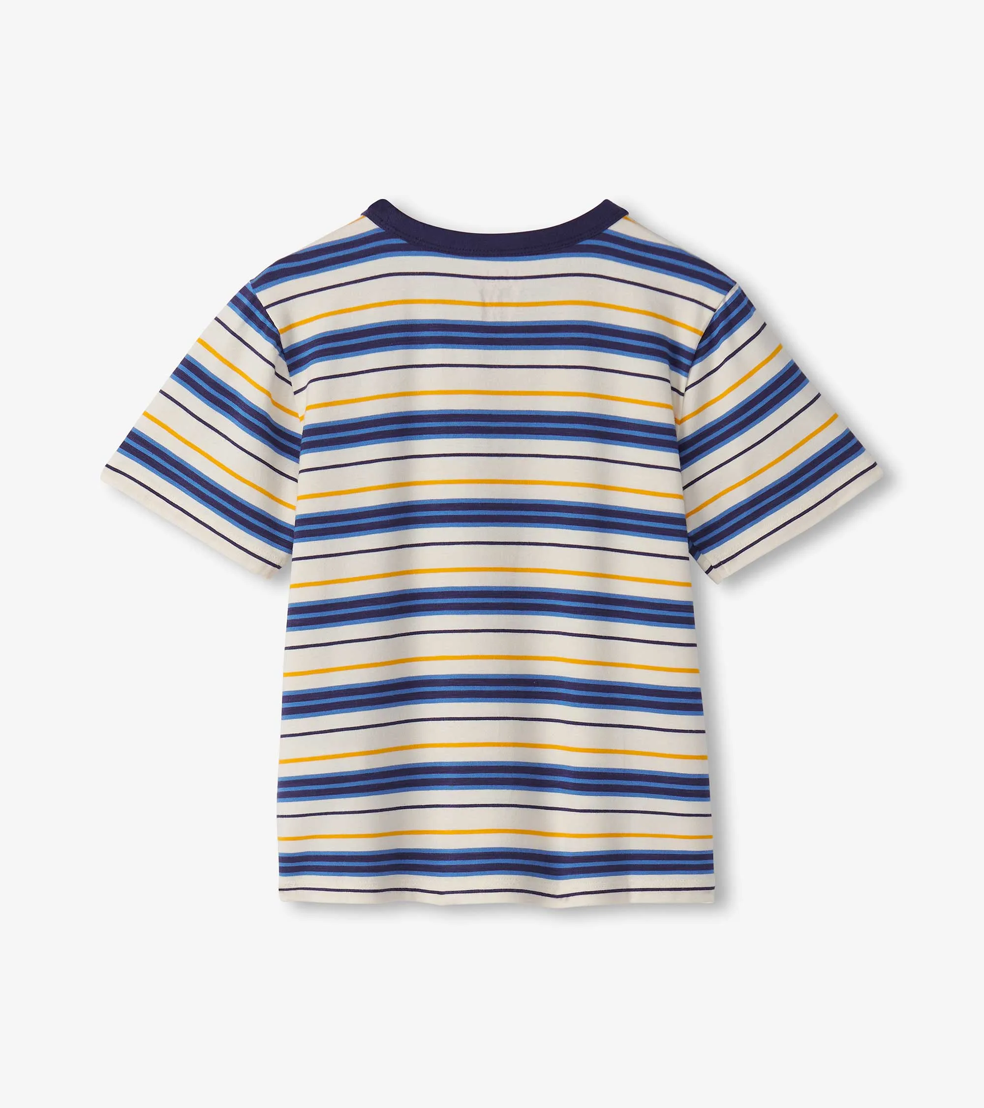 Boys Patriot Blue Stripes Bamboo Tee -Hatley