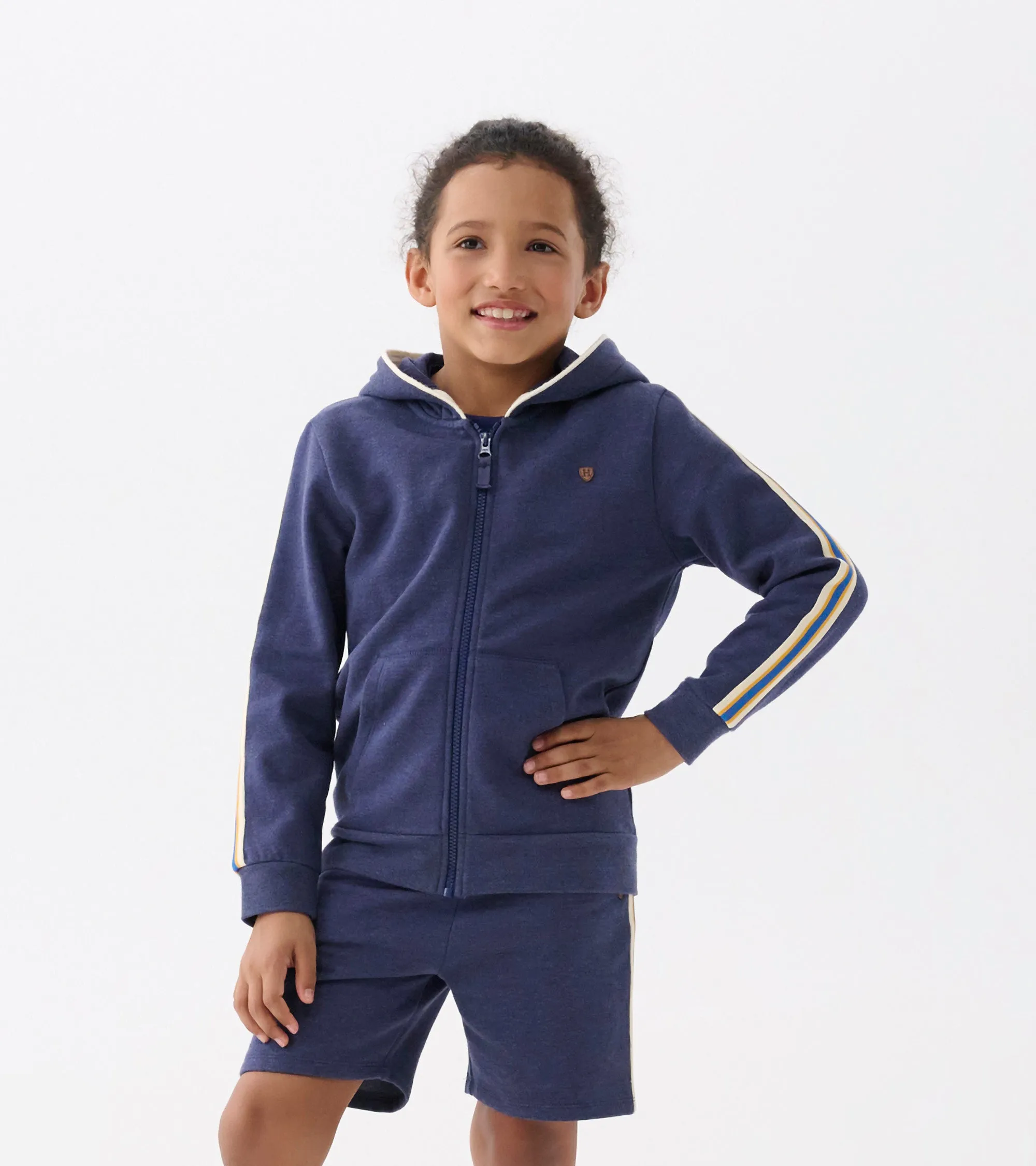 Boys Patriot Blue Zip-Up Hoodie -Hatley